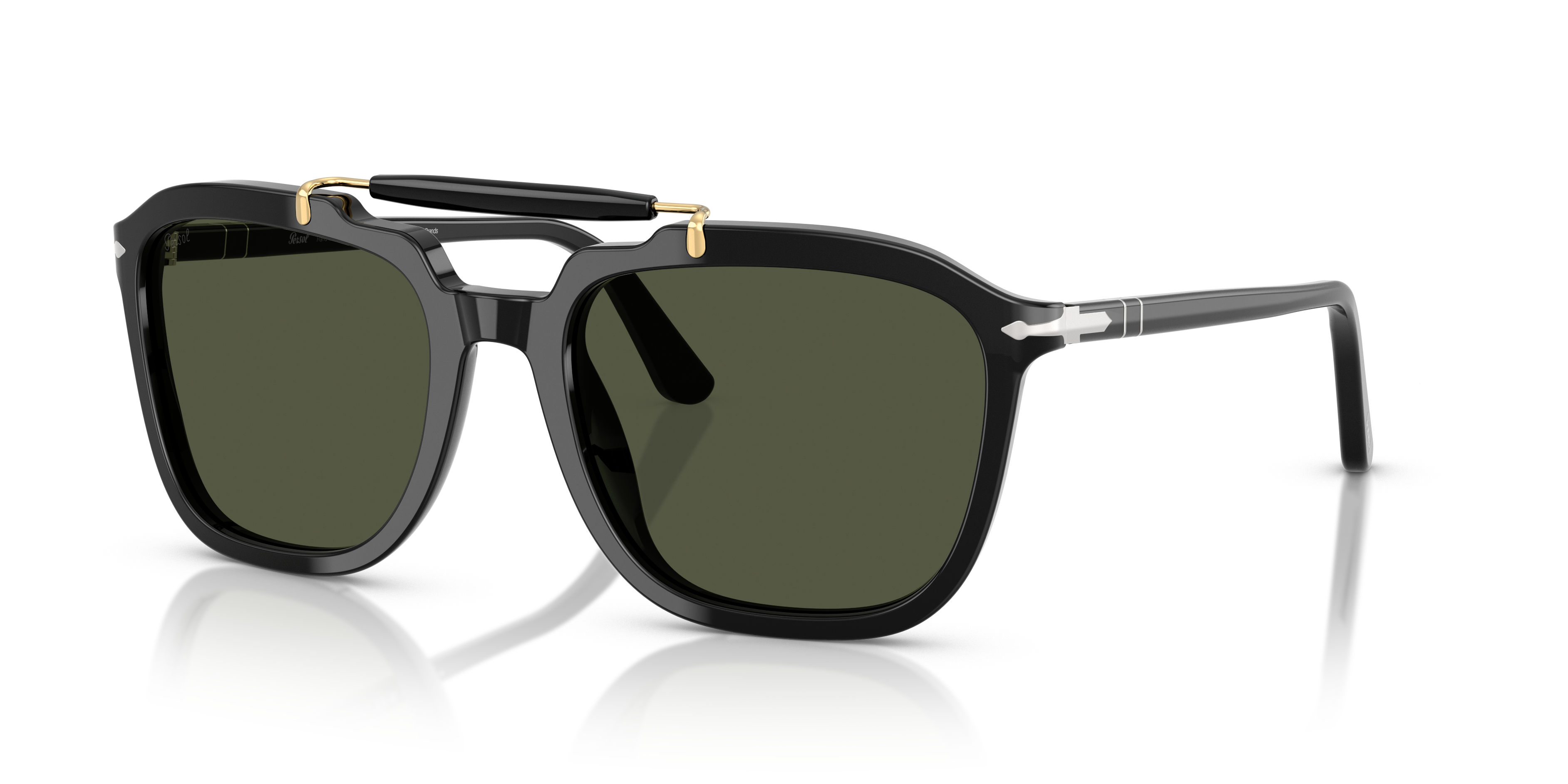 Persol PO0203S - Senna Series with Black Frame and Green Lenses