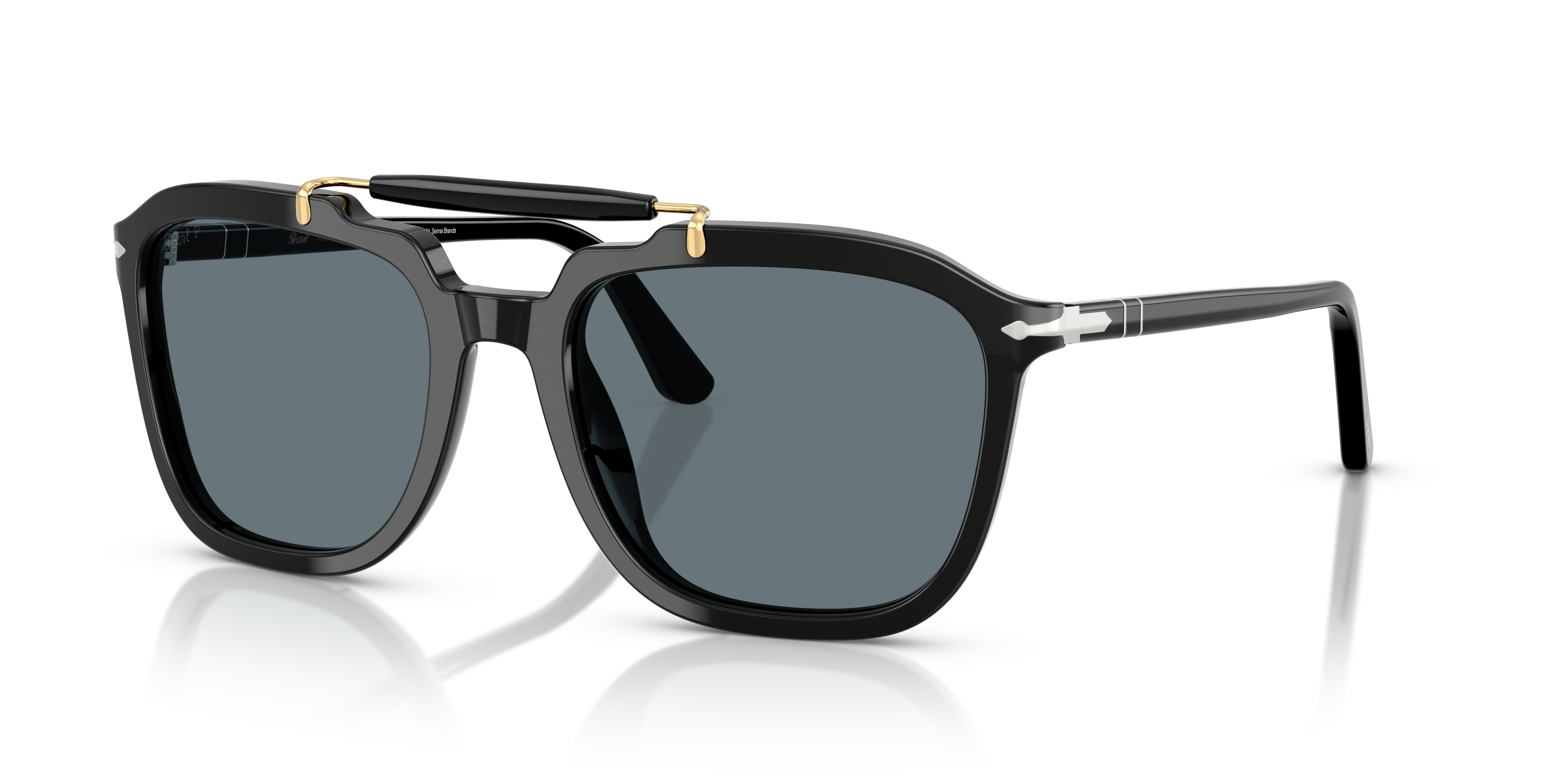 Persol PO0203S - Senna Series with Black Frame and Blue Lenses