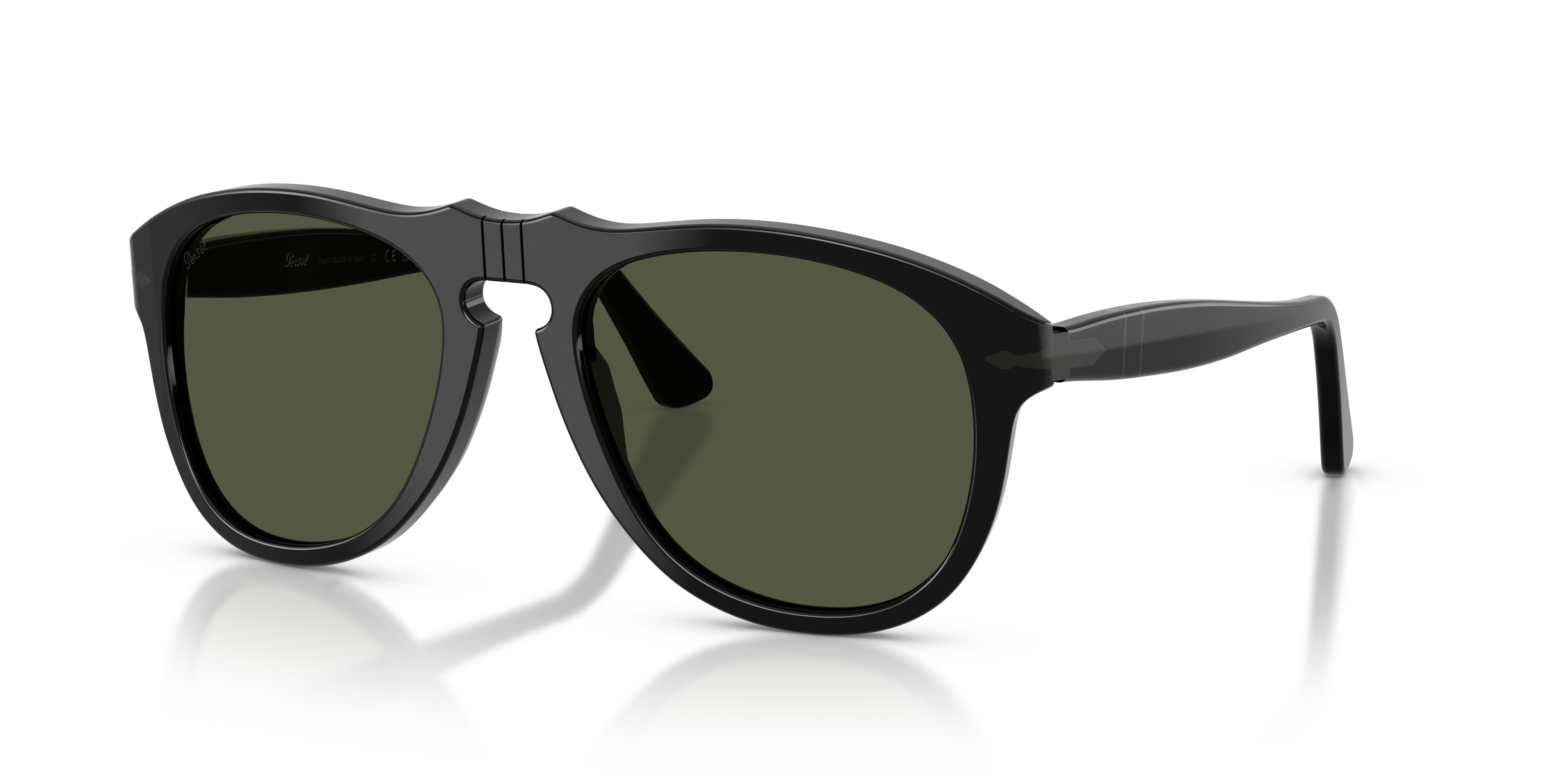 Persol PO0649NE - Total Black Arrow with Black Frame and Green