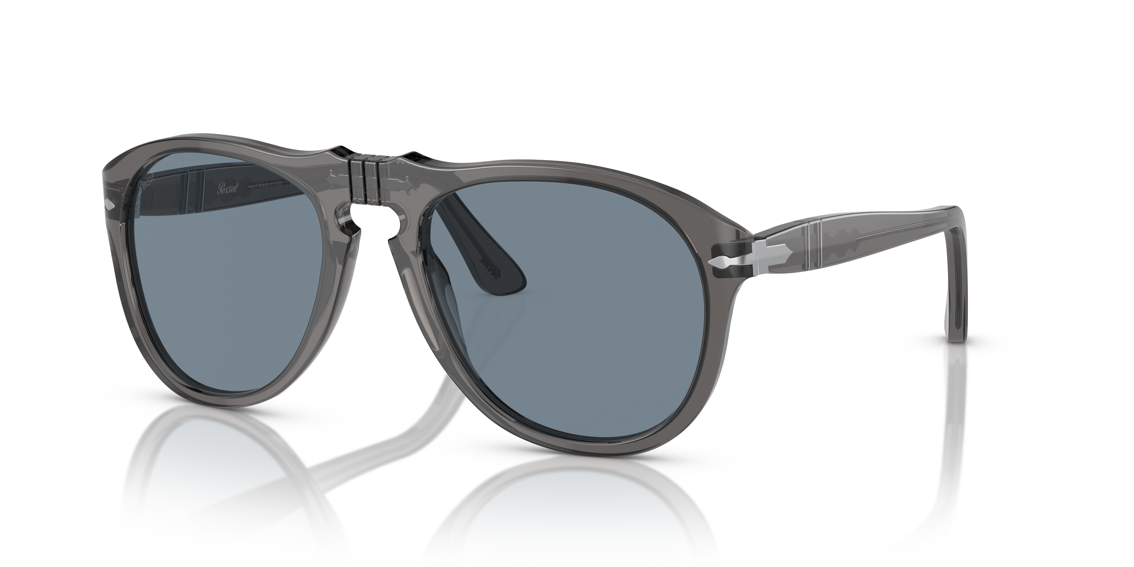 Persol サングラス 649 Persol 649 - Original with Transparent Grey Frame and Blue Lenses