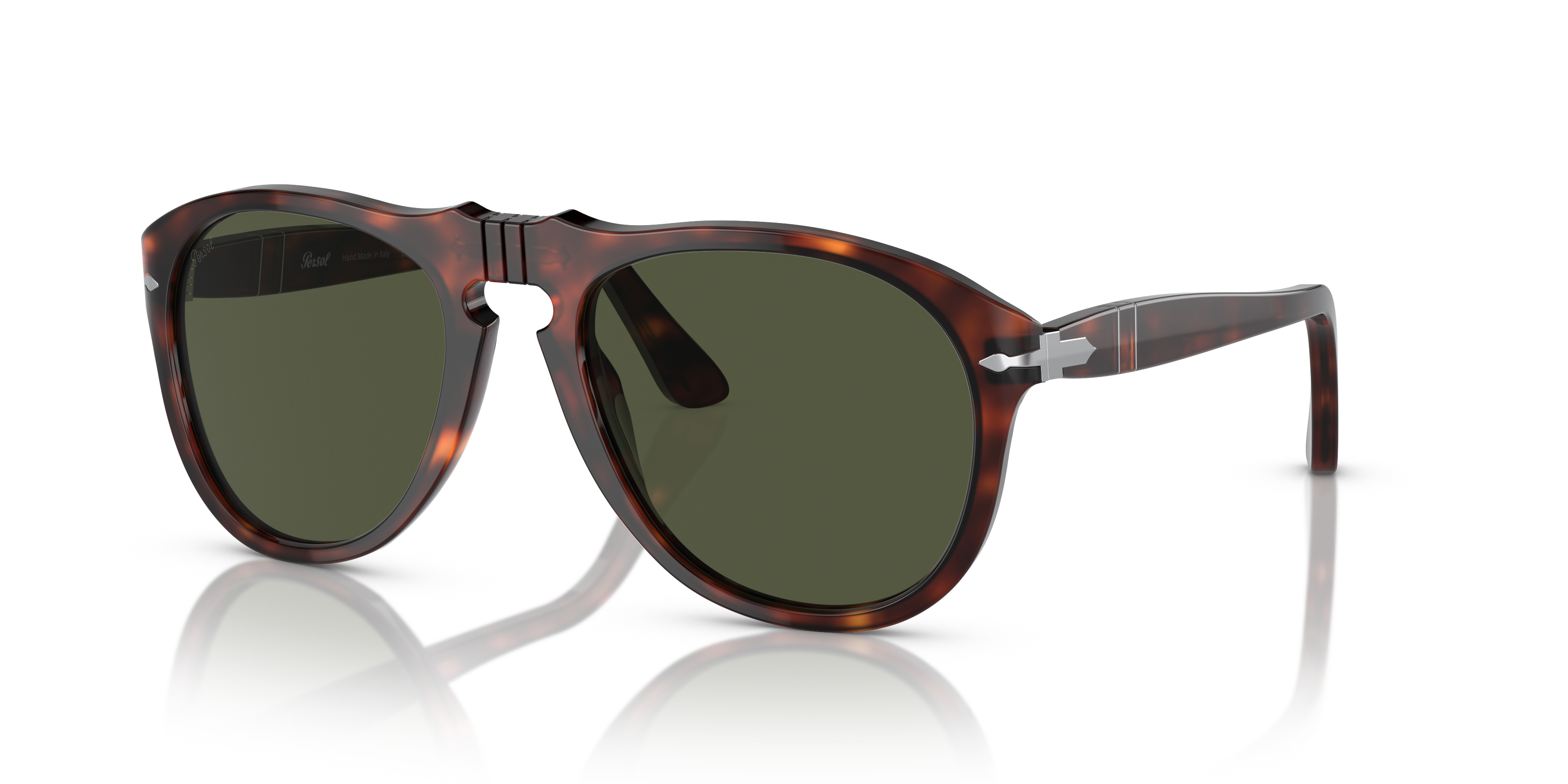 Persol 649 - Original with Havana Frame and Green Lenses | Persol® US Persol 649 - Original with Havana Frame and Green Lenses | Persol® US