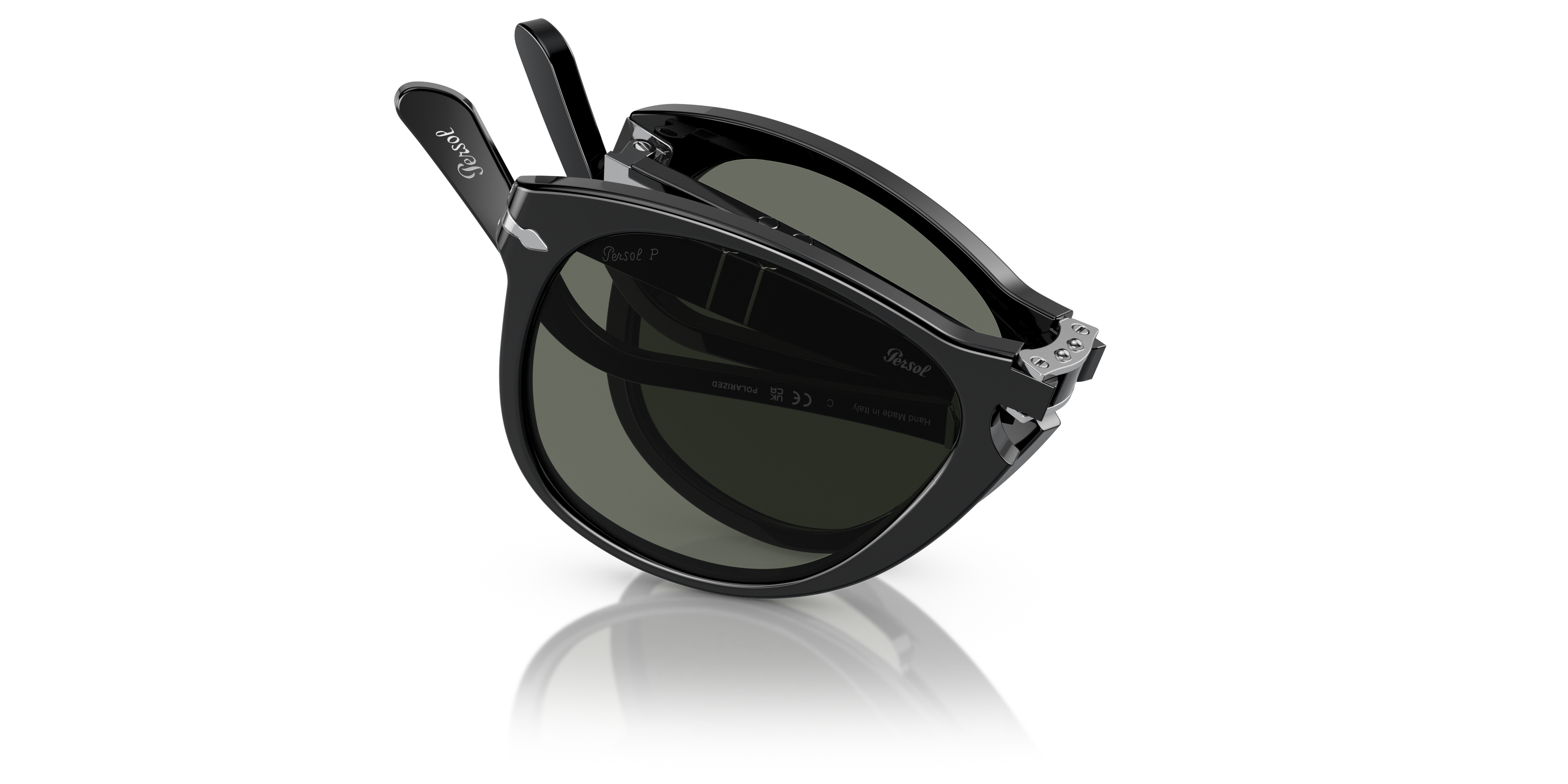 Persol 714 - Original with Black Frame and Green Lenses | Persol® BM