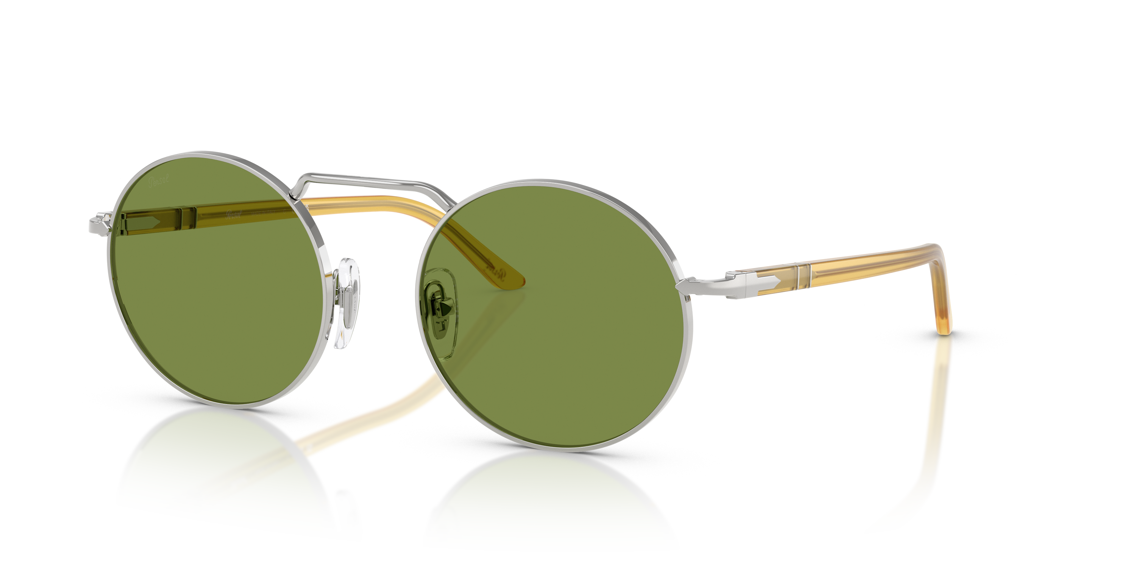 persol PO1019S ペルソル サングラス Persol PO1019S with Silver Frame and Green Lenses | Persol® US