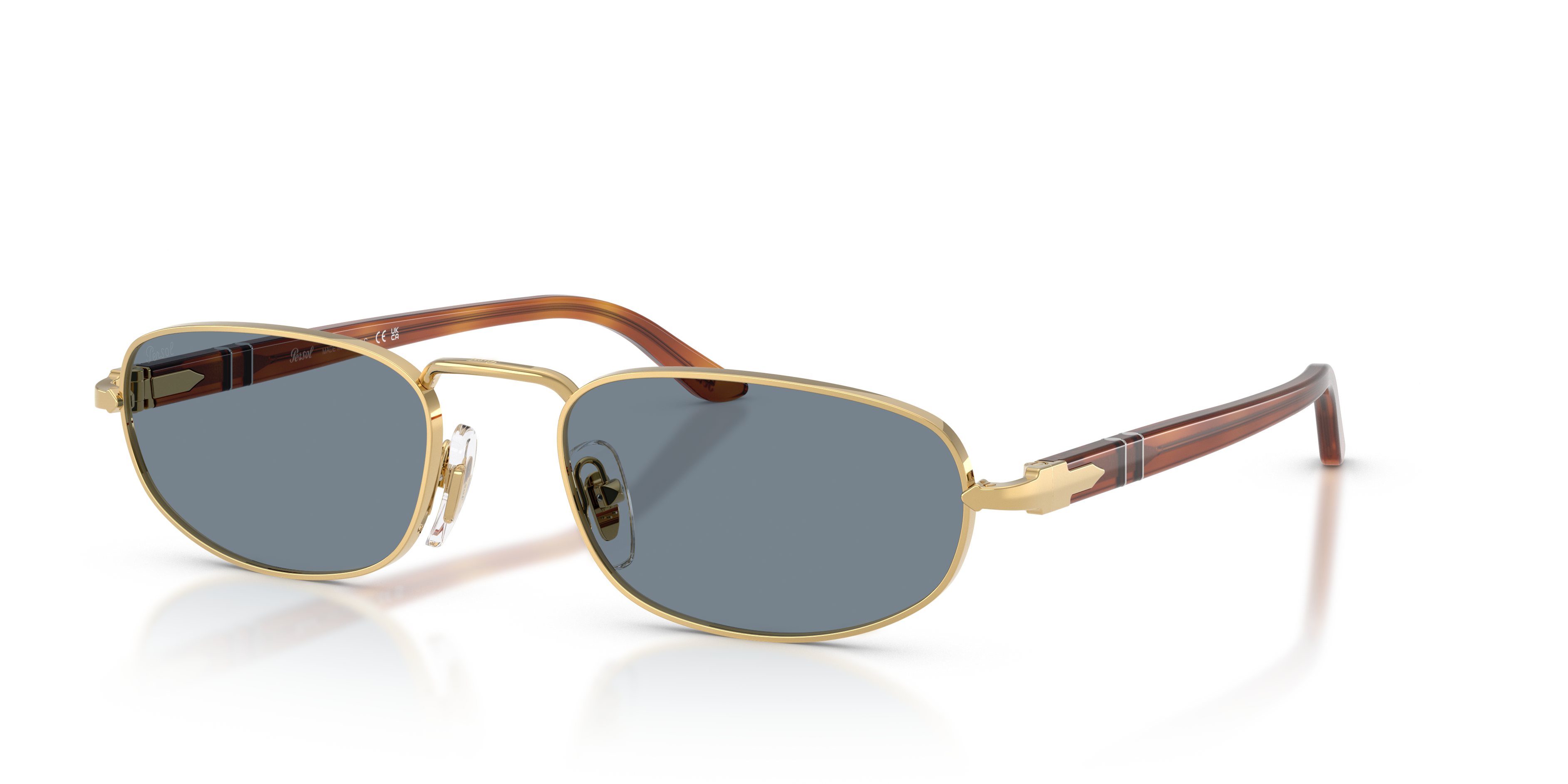 Persol PO1028S with Gold Frame and Blue Lenses | Persol® US