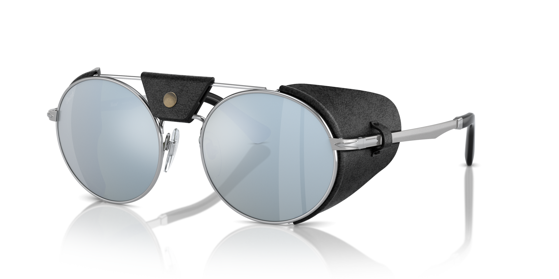 Persol 2496偏光レンズ　サイズ52-18 Persol PO2496SZ - Protector with Silver/Black Frame and Green