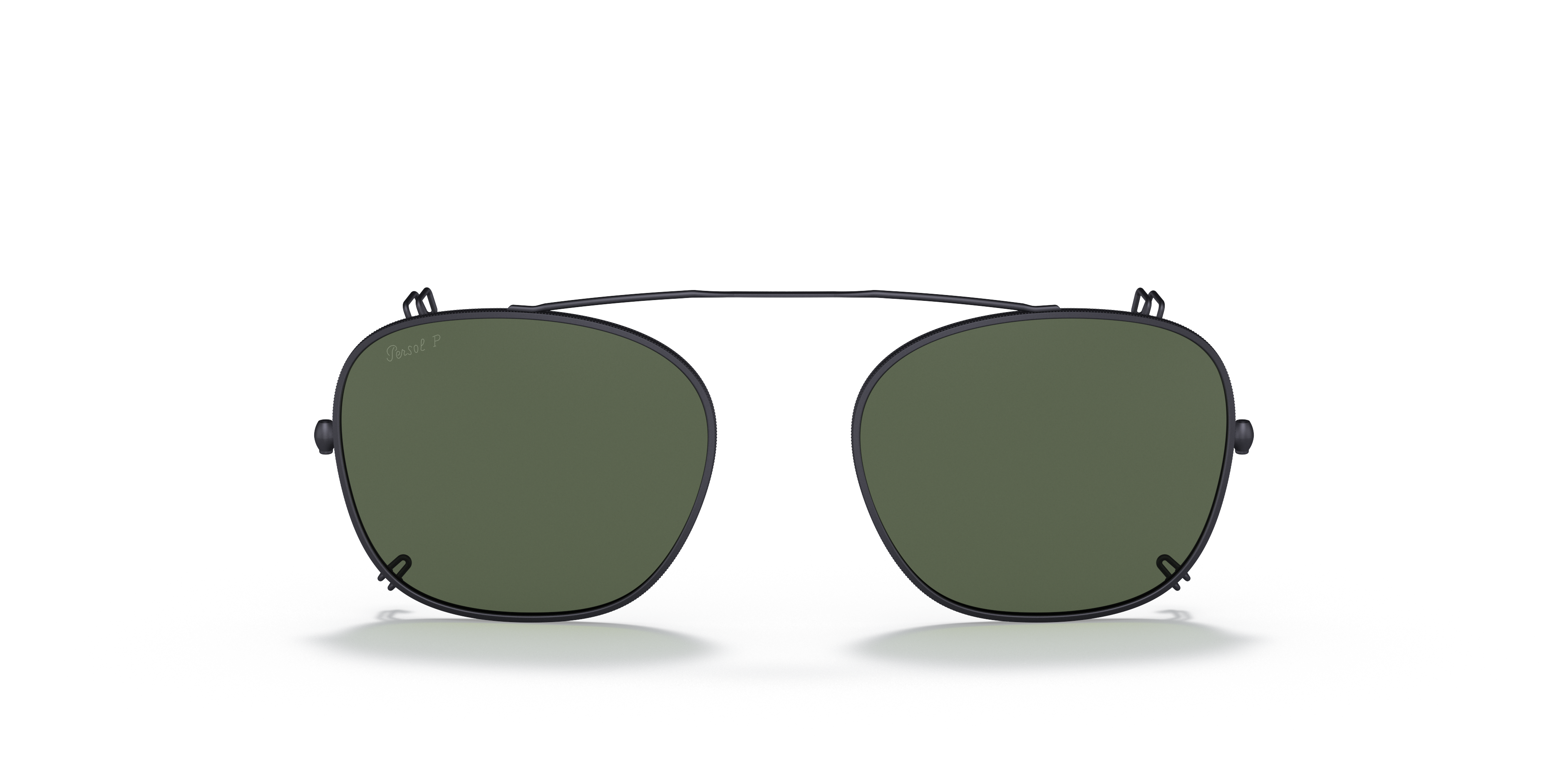 Persol PO3007C Clip with Gunmetal Frame and Green Lenses | Persol® US