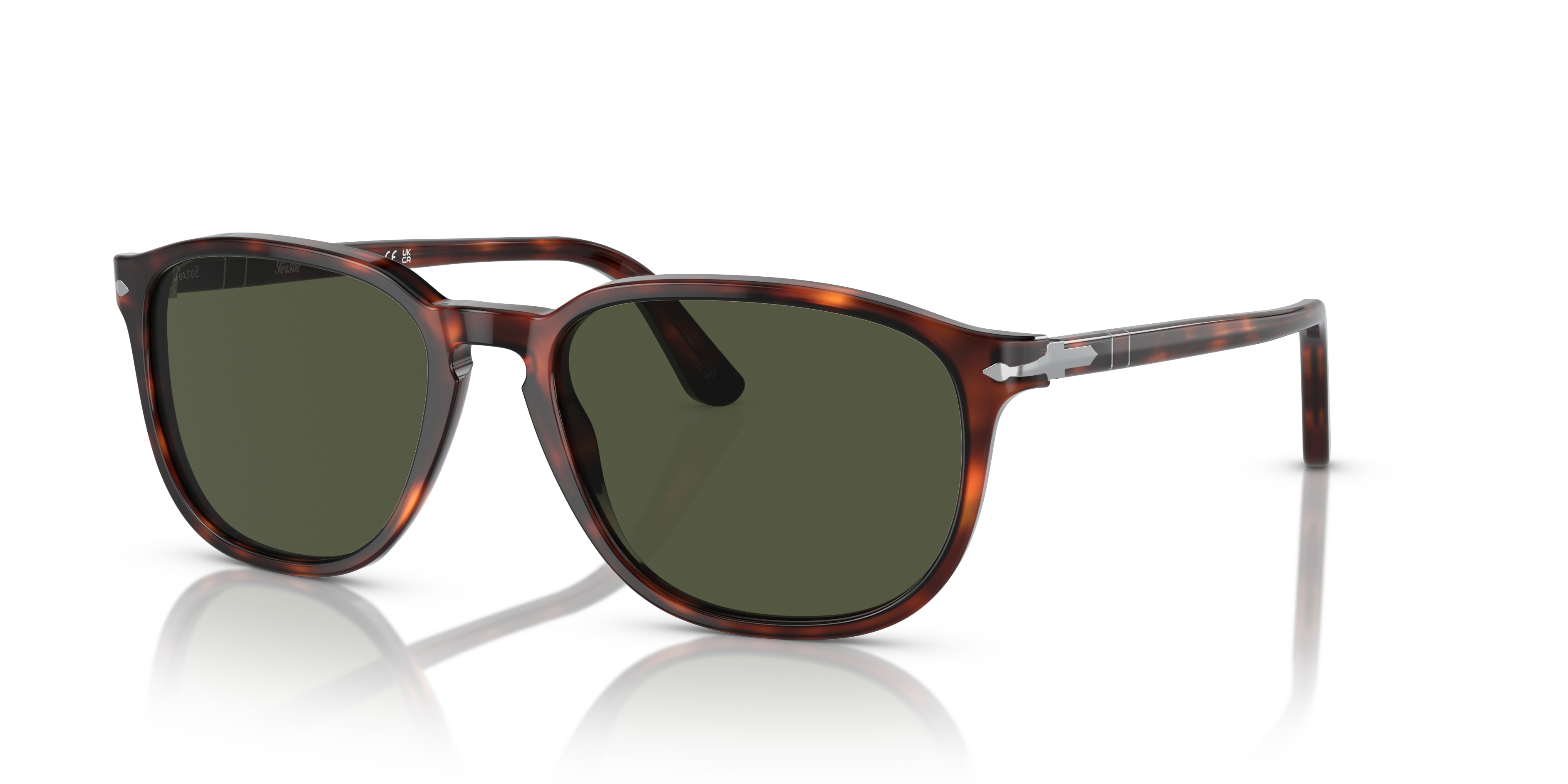 Persol PO3019S with Havana Frame and Green Lenses | Persol® US