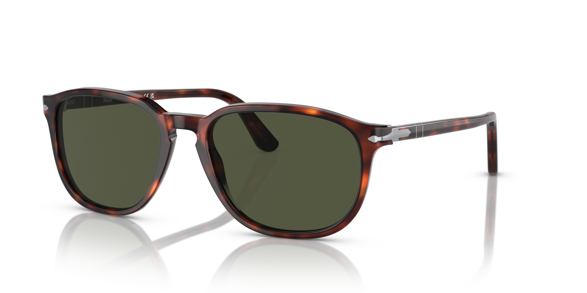 Persol PO3019S with Havana Frame and Green Lenses | Persol® US