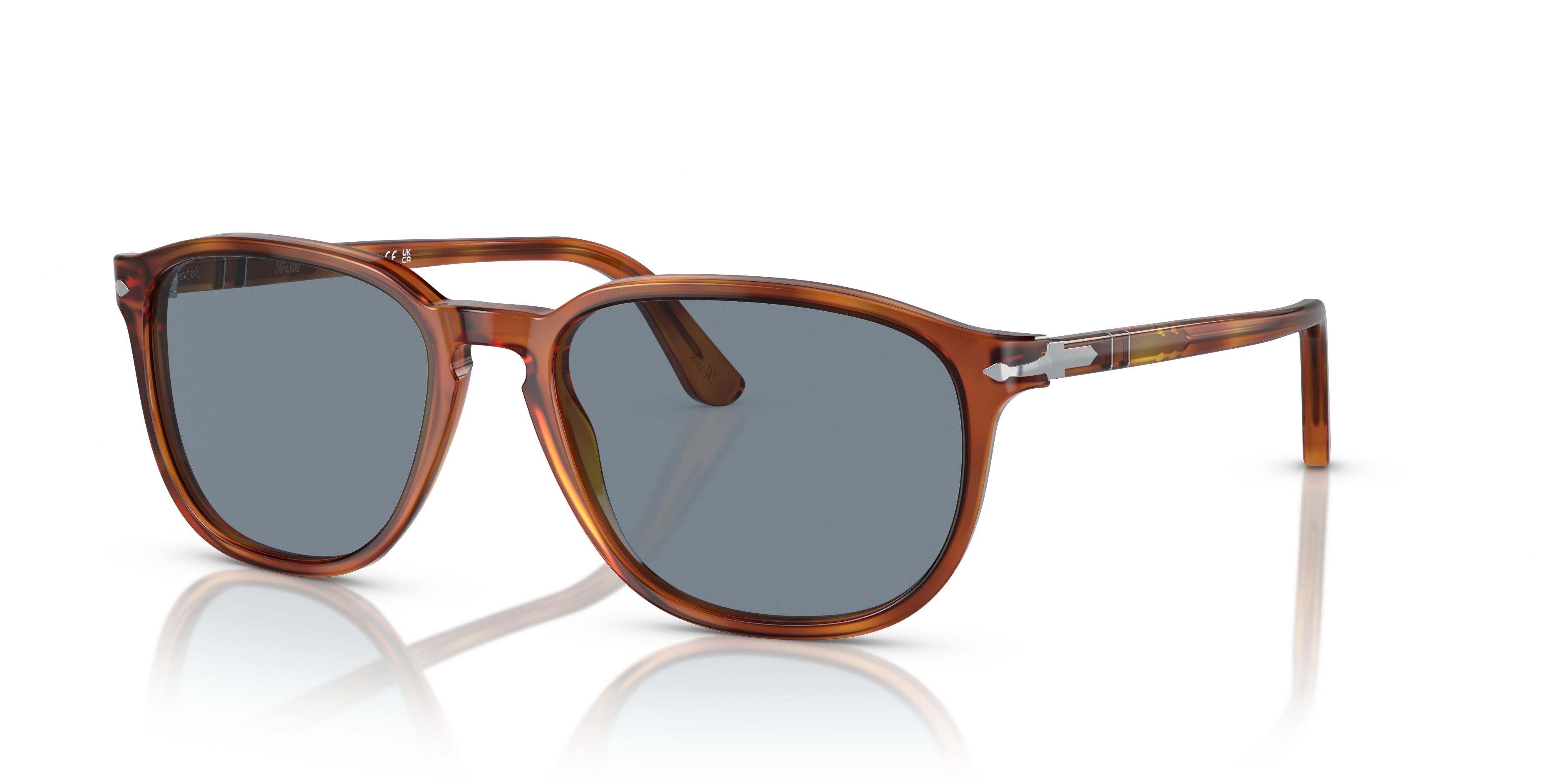 Persol PO3019S with Terra Di Siena Frame and Blue Lenses | Persol® US