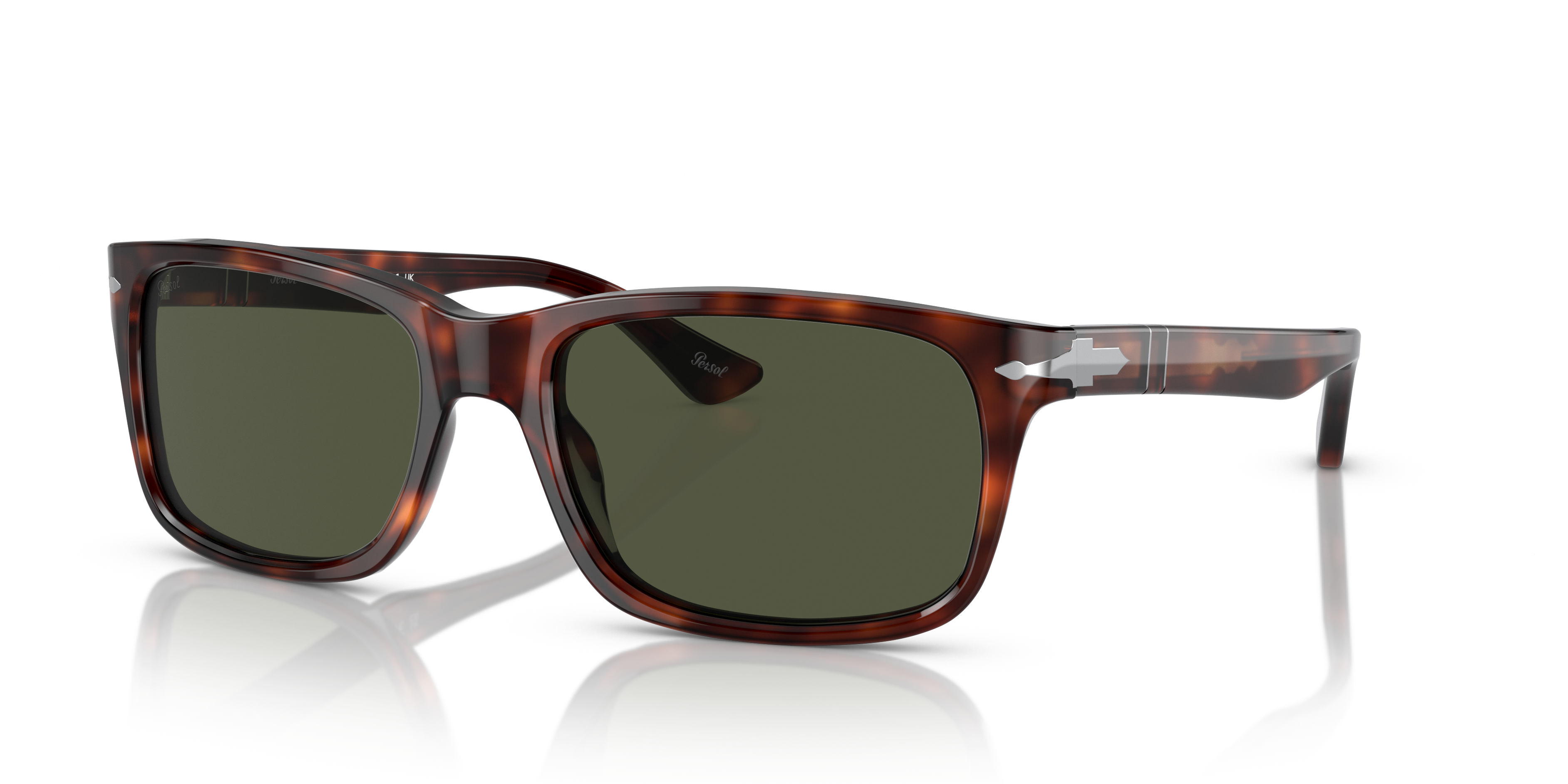 Persol PO3048S with Havana Frame and Green Lenses | Persol® US