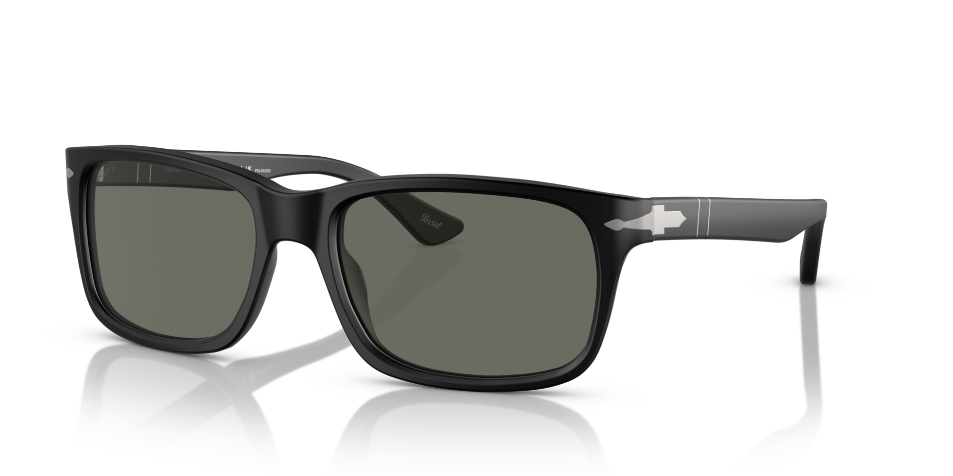 Persol PO3048S with Black Frame and Green Lenses | Persol® US