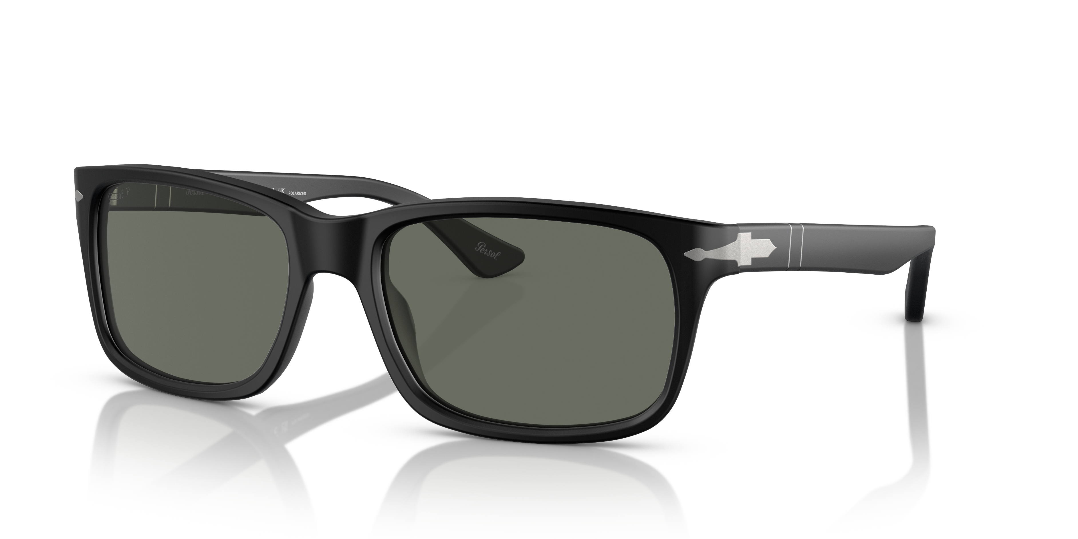 Persol PO3048S with Black Frame and Green Lenses | Persol® US