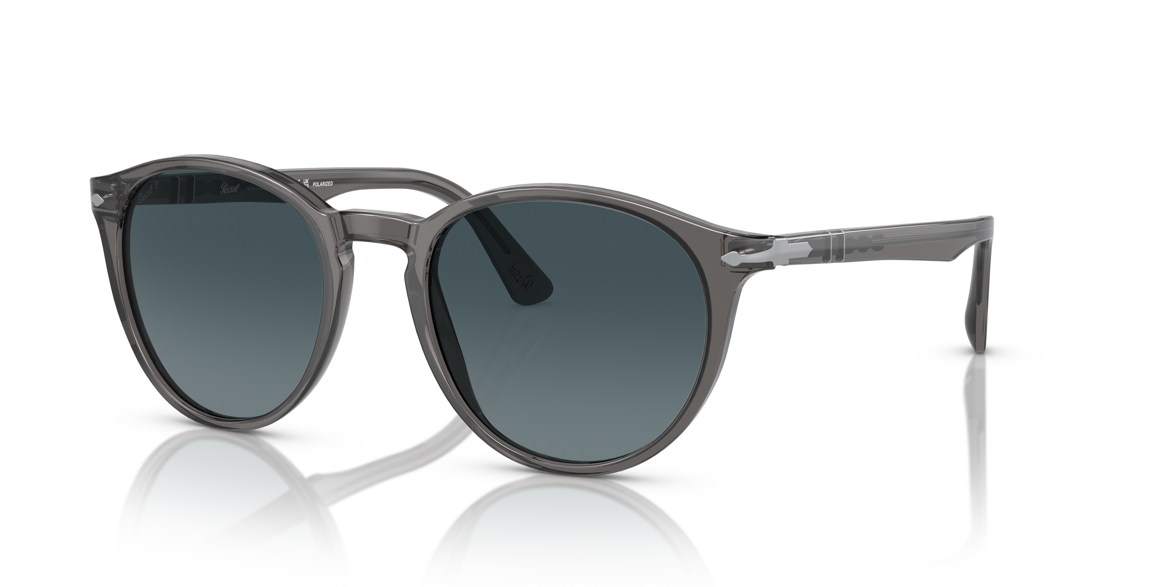 Persol PO3152S with Transparent Grey Frame and Blue Lenses