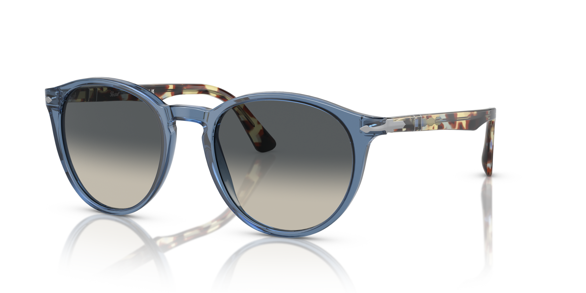 Persol PO3152S with Transparent Navy Frame and Grey Lenses