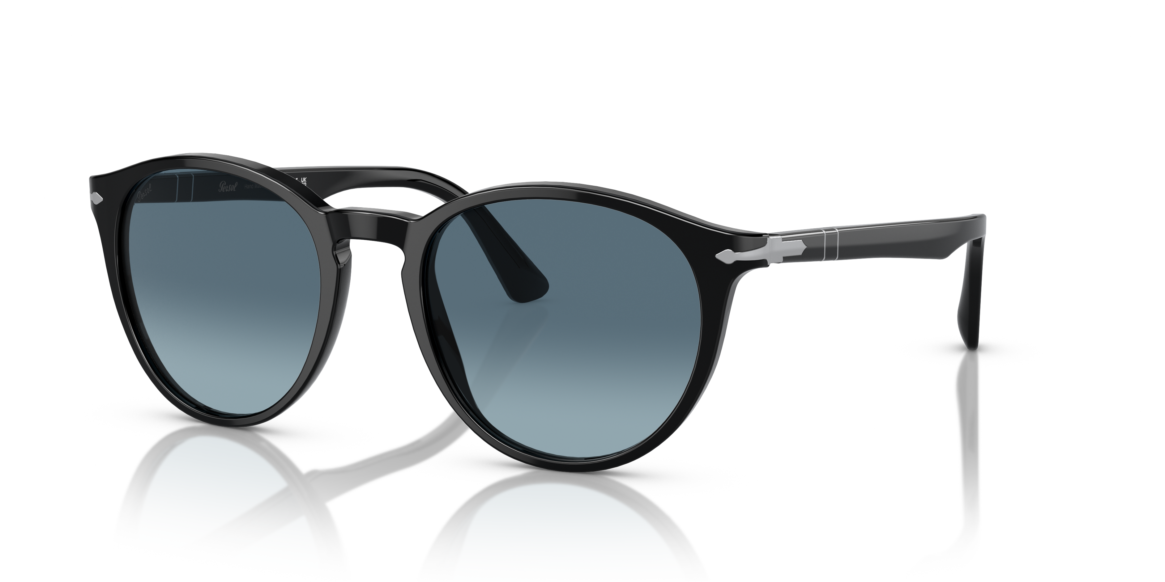 persol サングラス Persol PO3152S with Black Frame and Blue Lenses | Persol® US