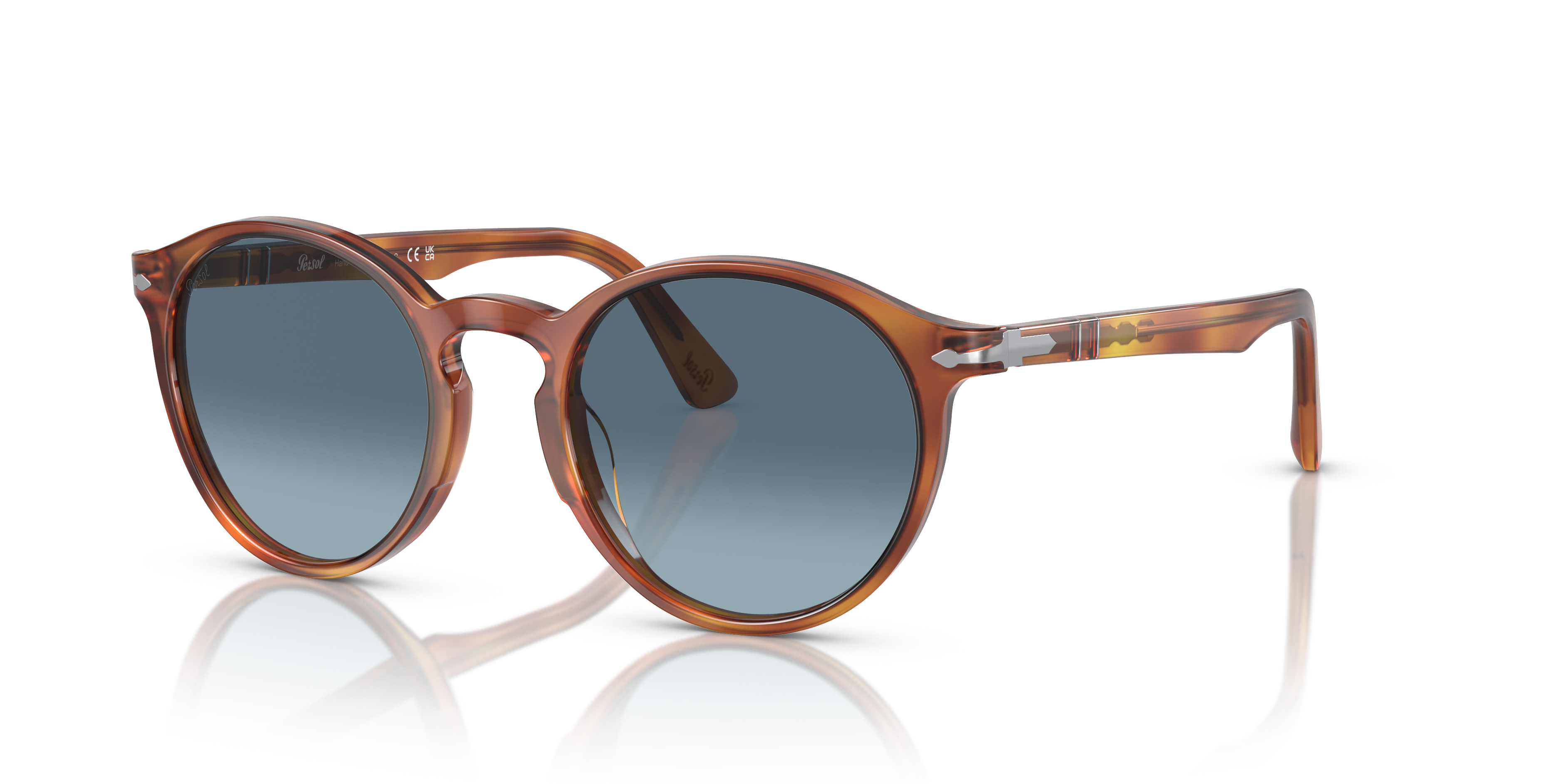 Persol PO3171S with Terra Di Siena Frame and Blue Lenses | Persol® US