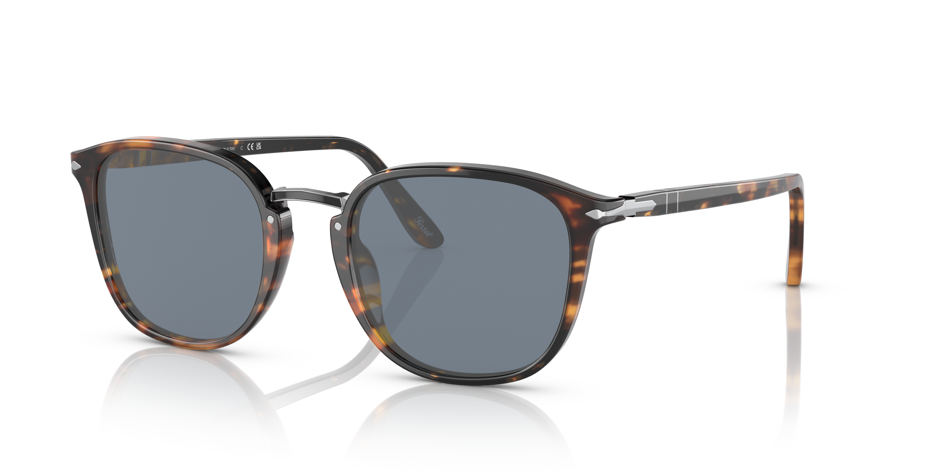 Persol PO3186S with Brown Frame and Blue Lenses | Persol® US