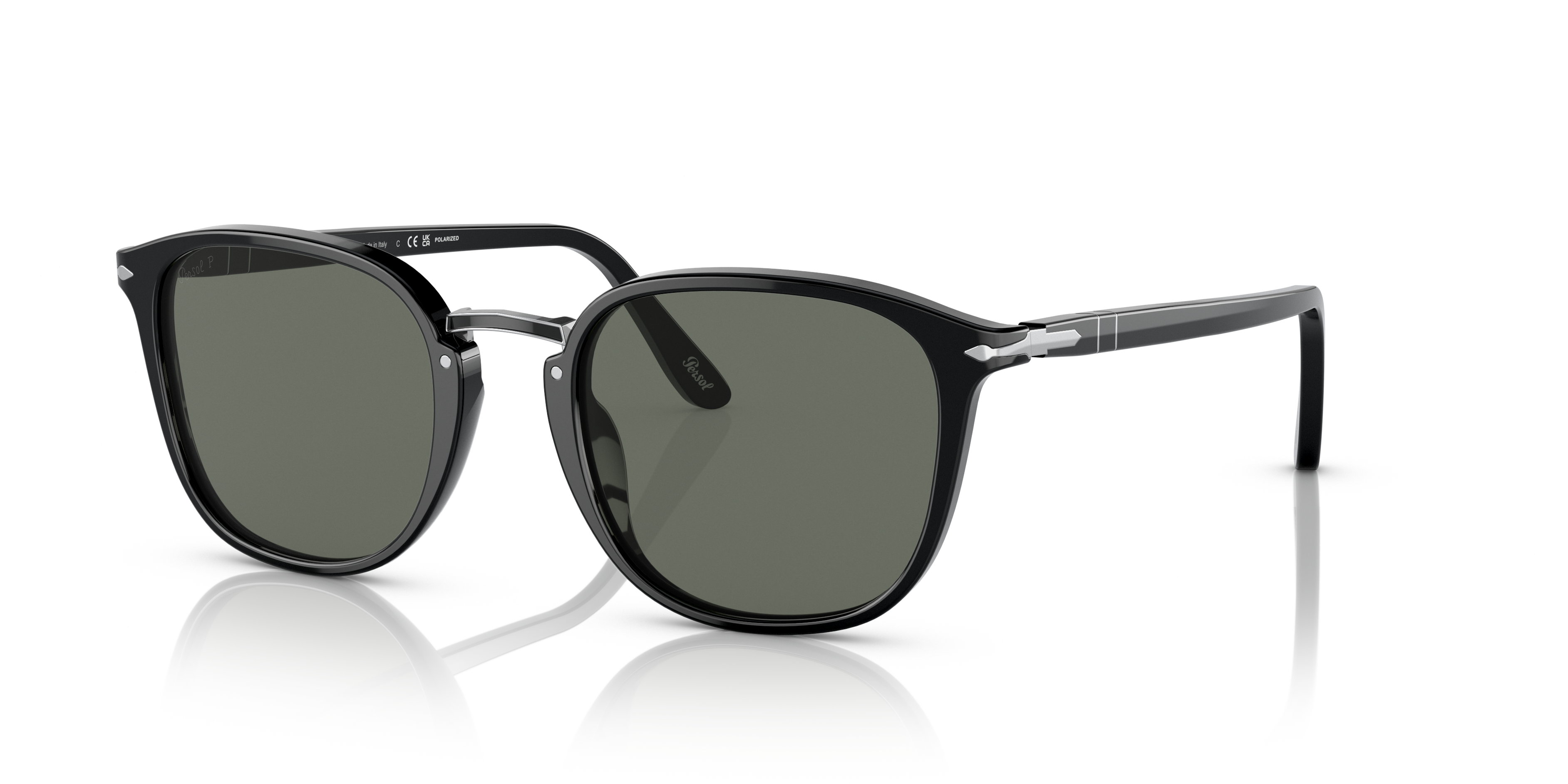 Persol PO3186S with Black Frame and Green Lenses | Persol® US