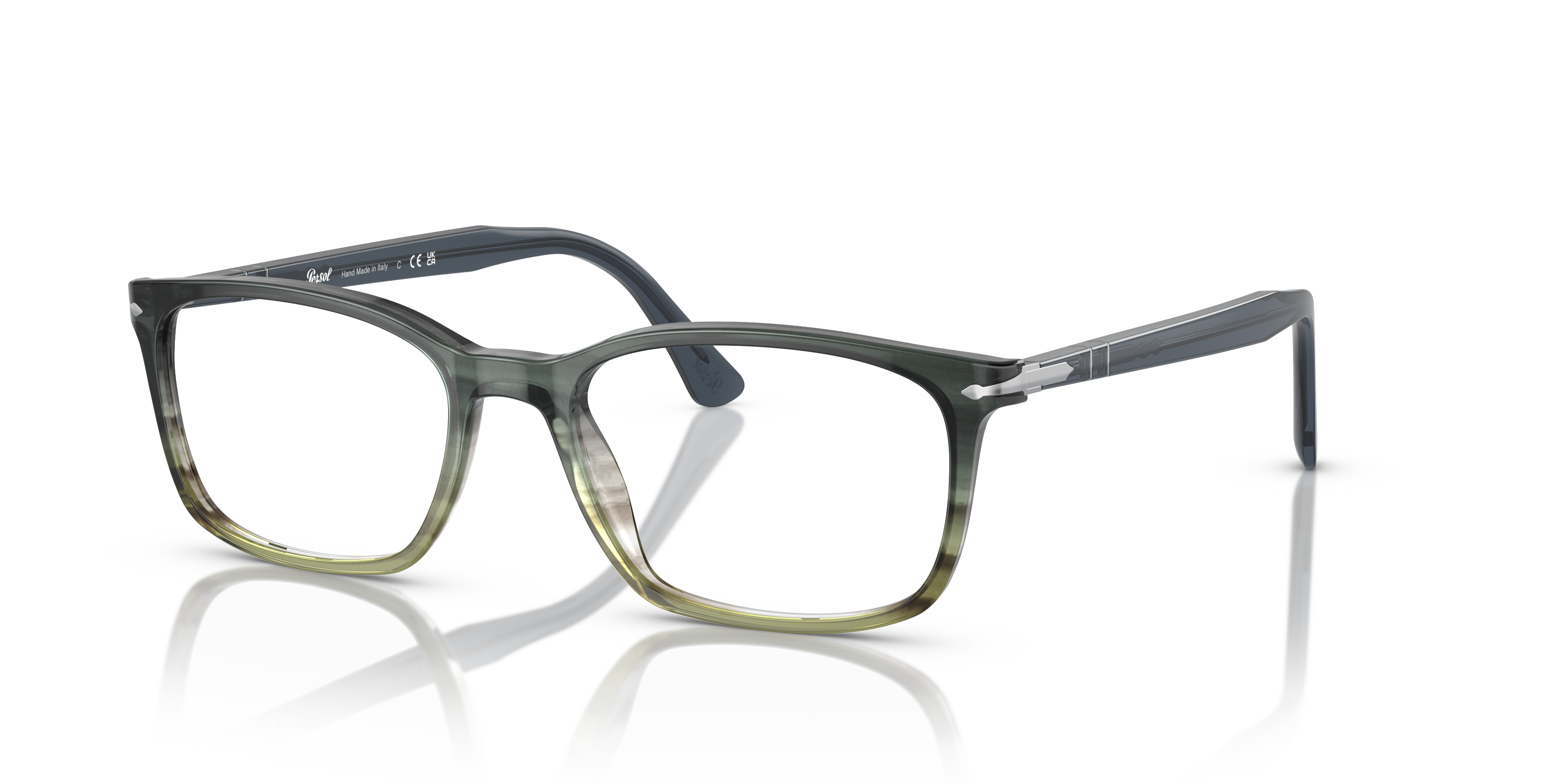 Persol PO3189V with Grey Striped Green Gradient Frame | Persol® US