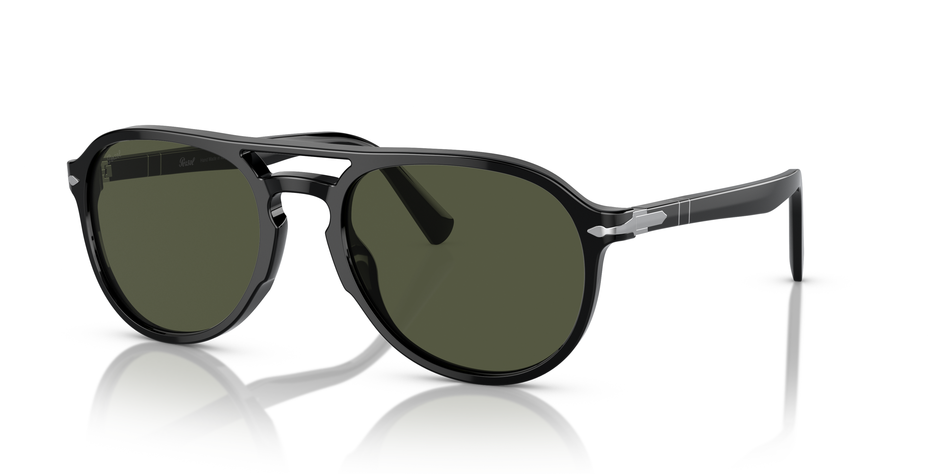 Persol PO3235S with Black Frame and Green Lenses | Persol® US