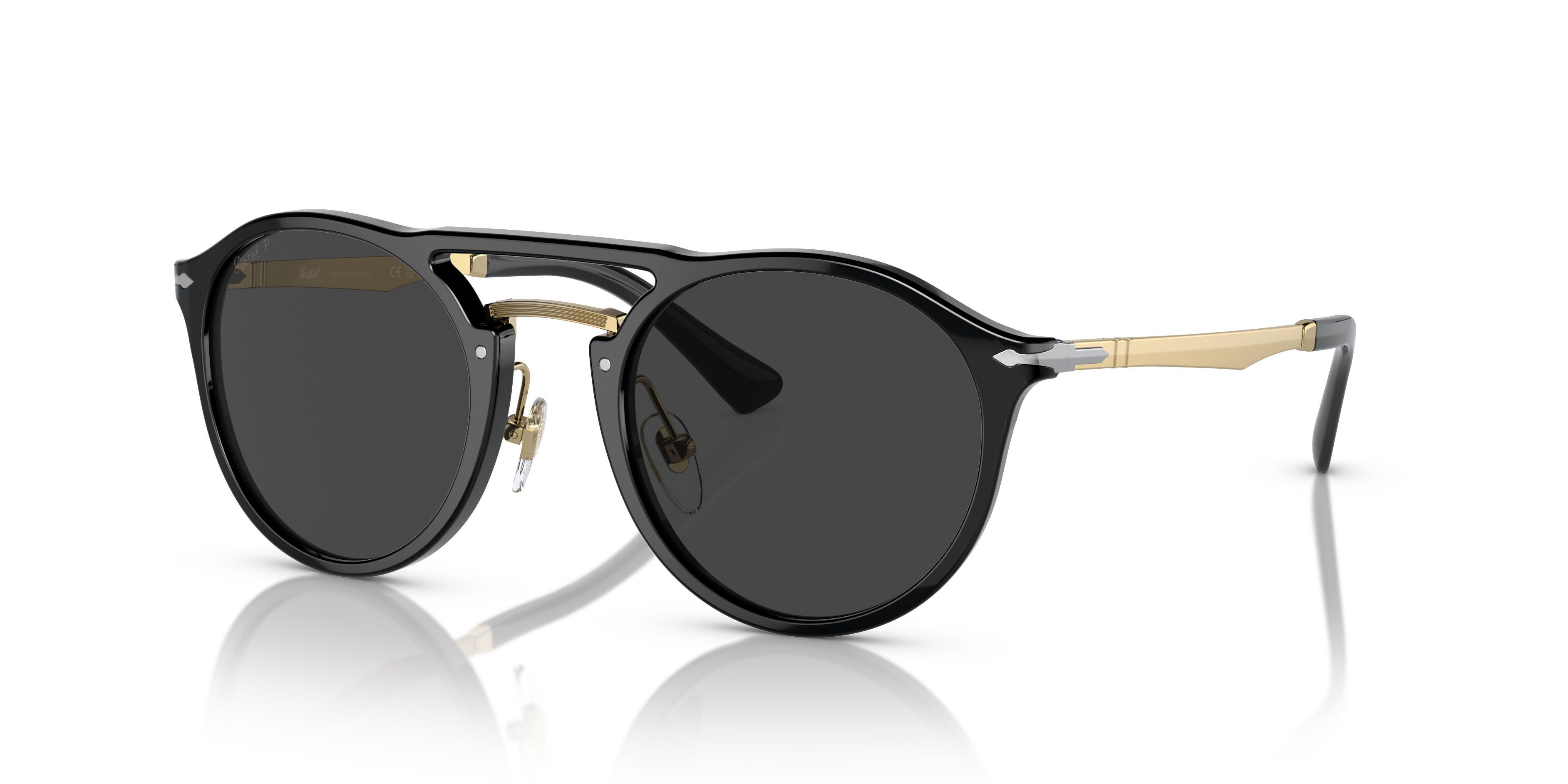 Persol PO3264S with Black/Gold Frame and Black Lenses | Persol® US