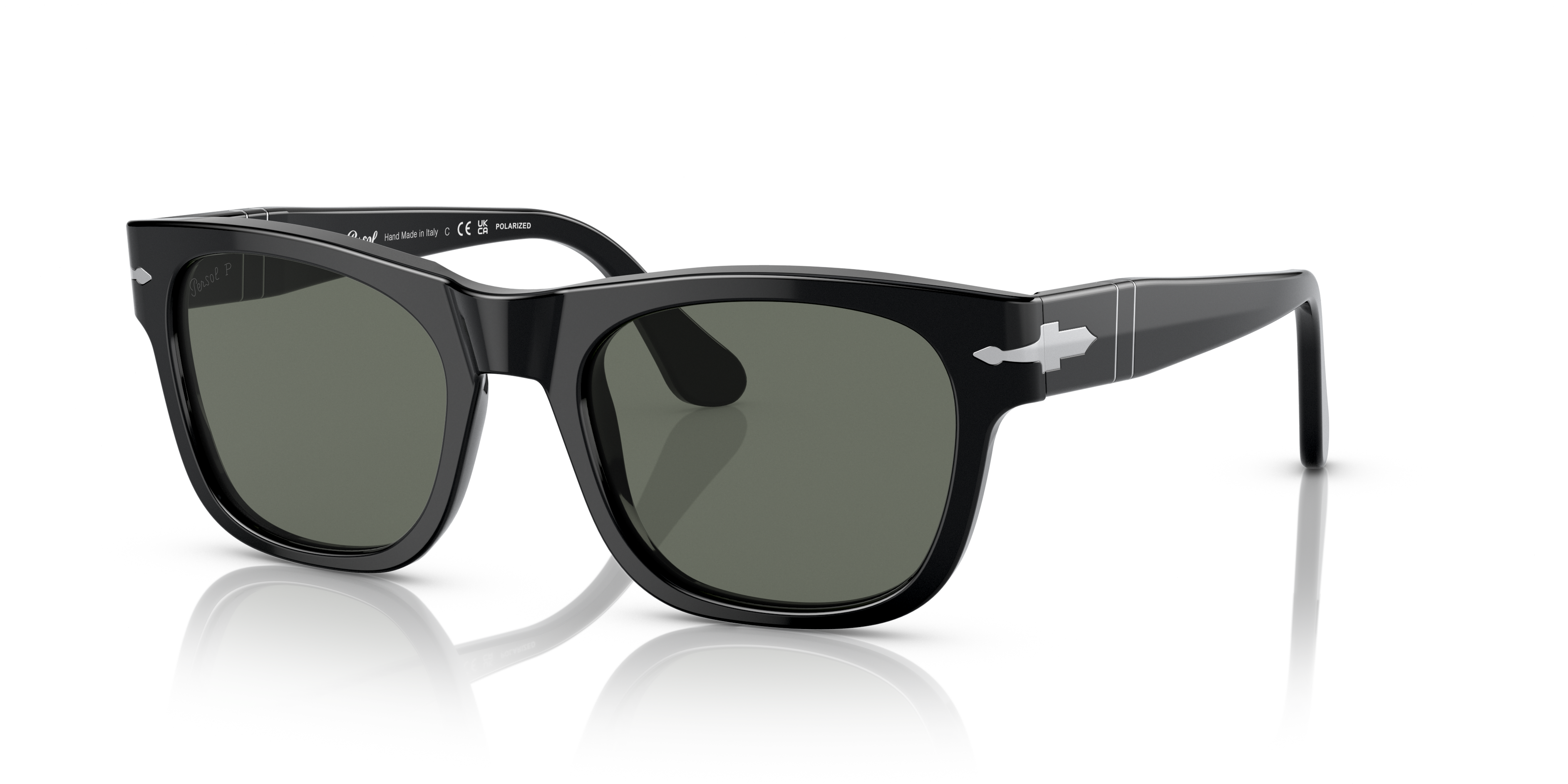 persol サングラス Persol PO3269S with Black Frame and Green Lenses | Persol® US