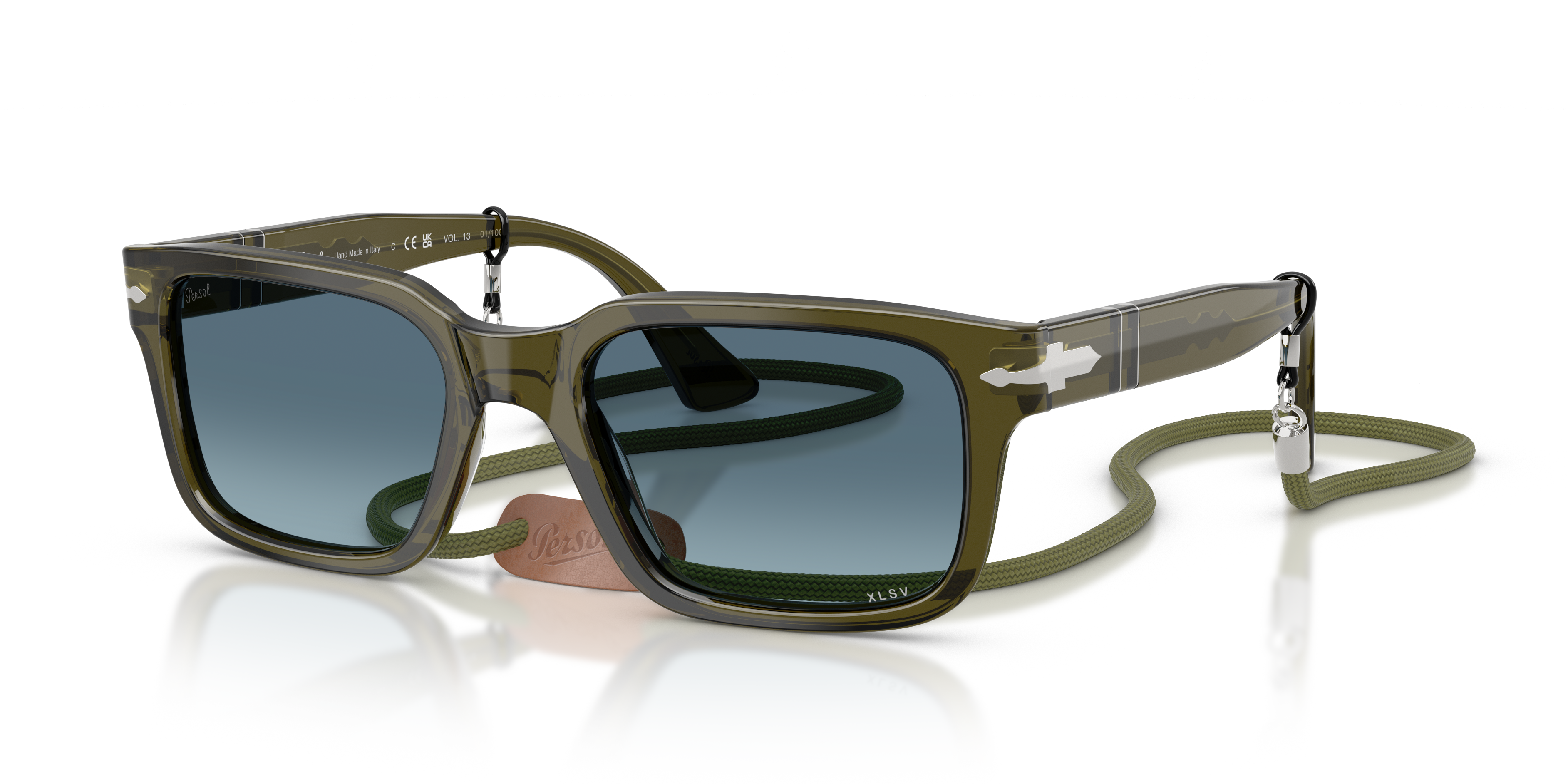 Persol PO3272S - Exclusive with Trasparent Green Frame and Blue