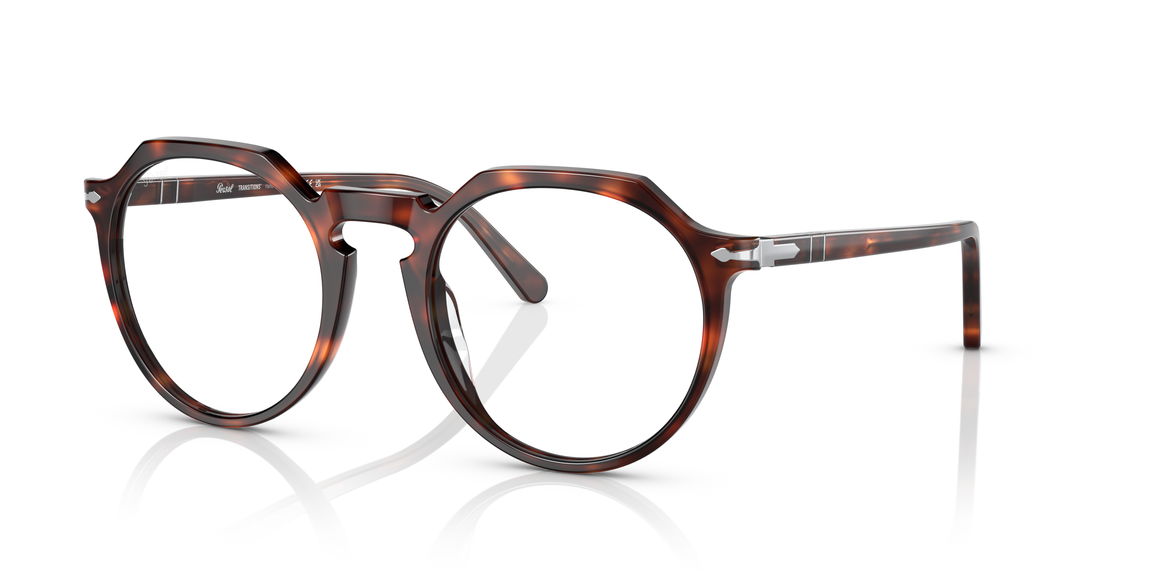パスカル Persol PO3281S - Transitions® with Havana Frame and Blue Lenses