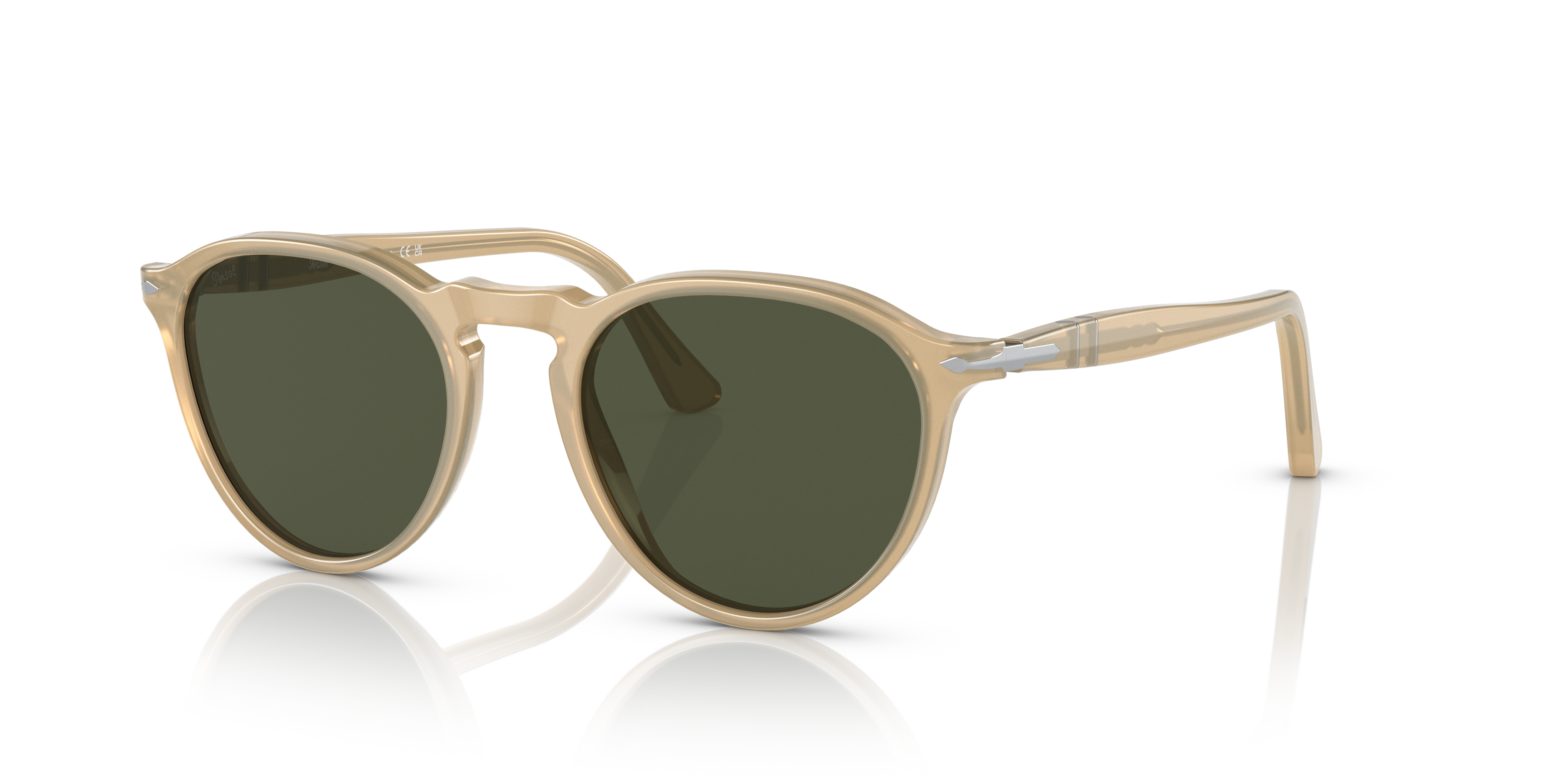 persol サングラス Persol PO3286S with Champagne Frame and Green Lenses | Persol® US