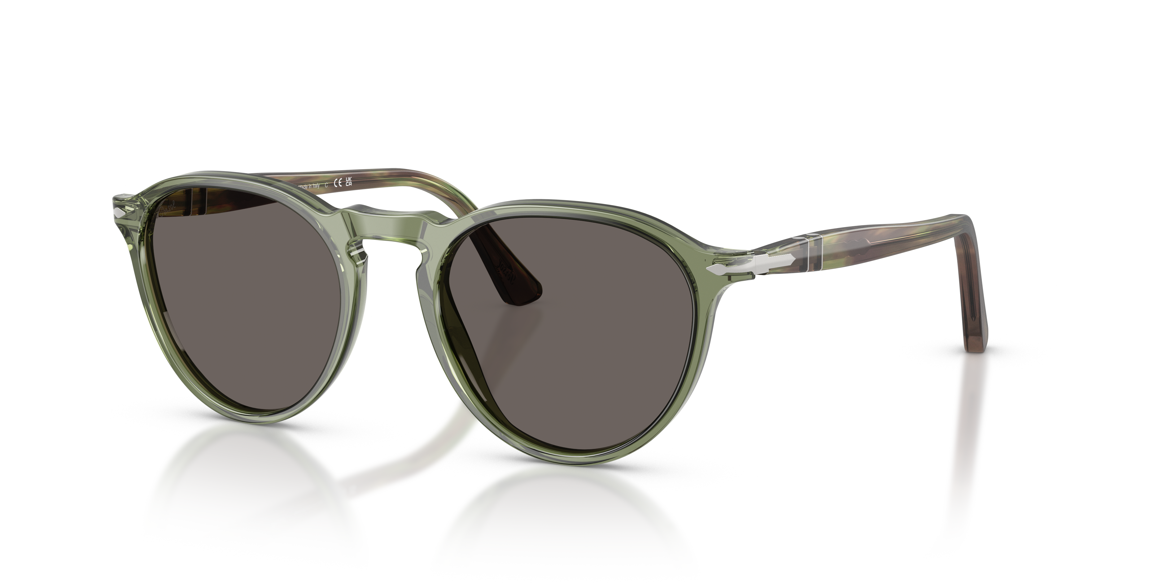 Persol PO3286S with Transparent Green Frame and Grey Lenses Persol PO3286S with Transparent Green Frame and Grey Lenses