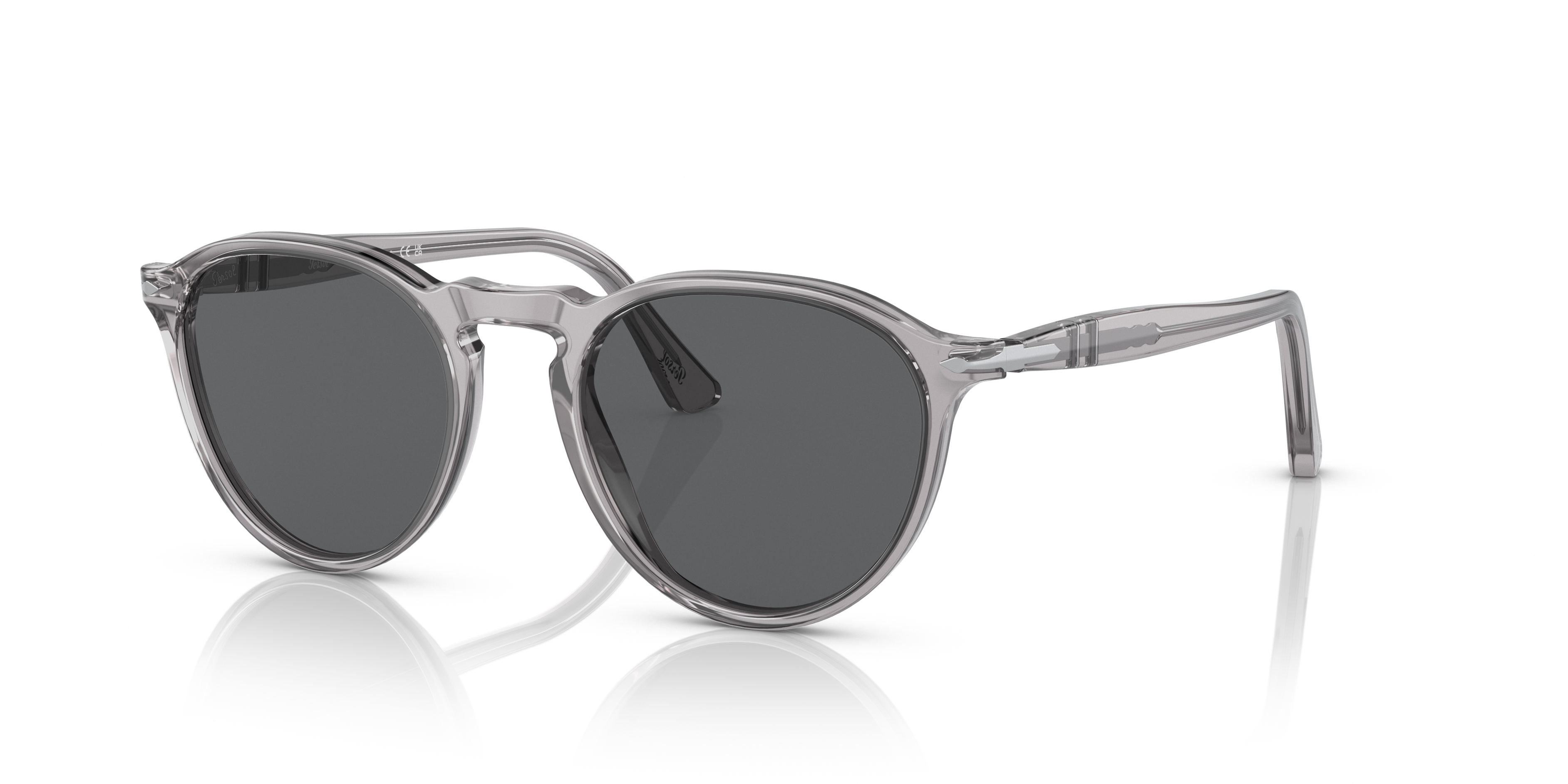 persol サングラス Persol PO3286S with Transparent Grey Frame and Grey Lenses