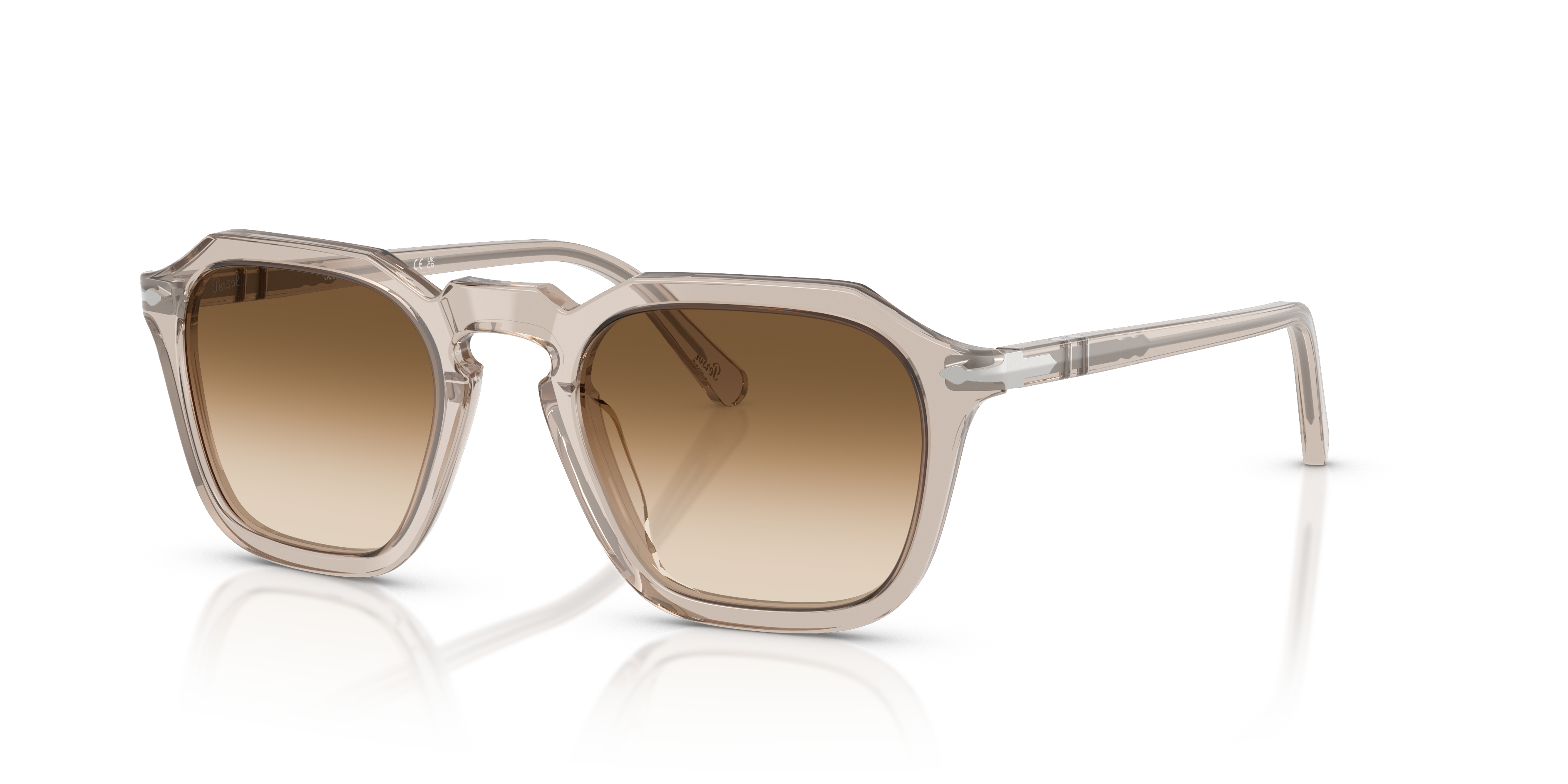 Persol PO3292S with Transparent Brown Grey Frame and Brown Lenses