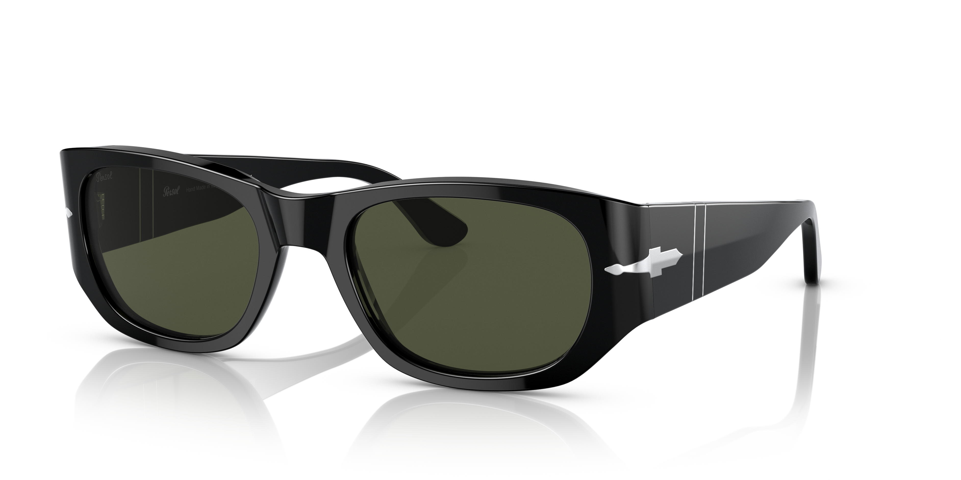 persol サングラス Persol PO3307S with Black Frame and Green Lenses | Persol® CA