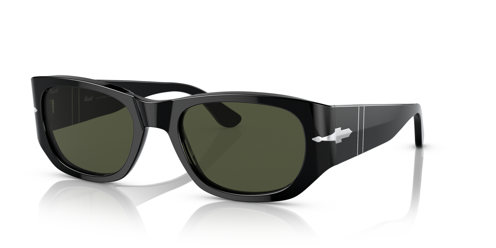 Persol PO3307S with Black Frame and Green Lenses | Persol® US
