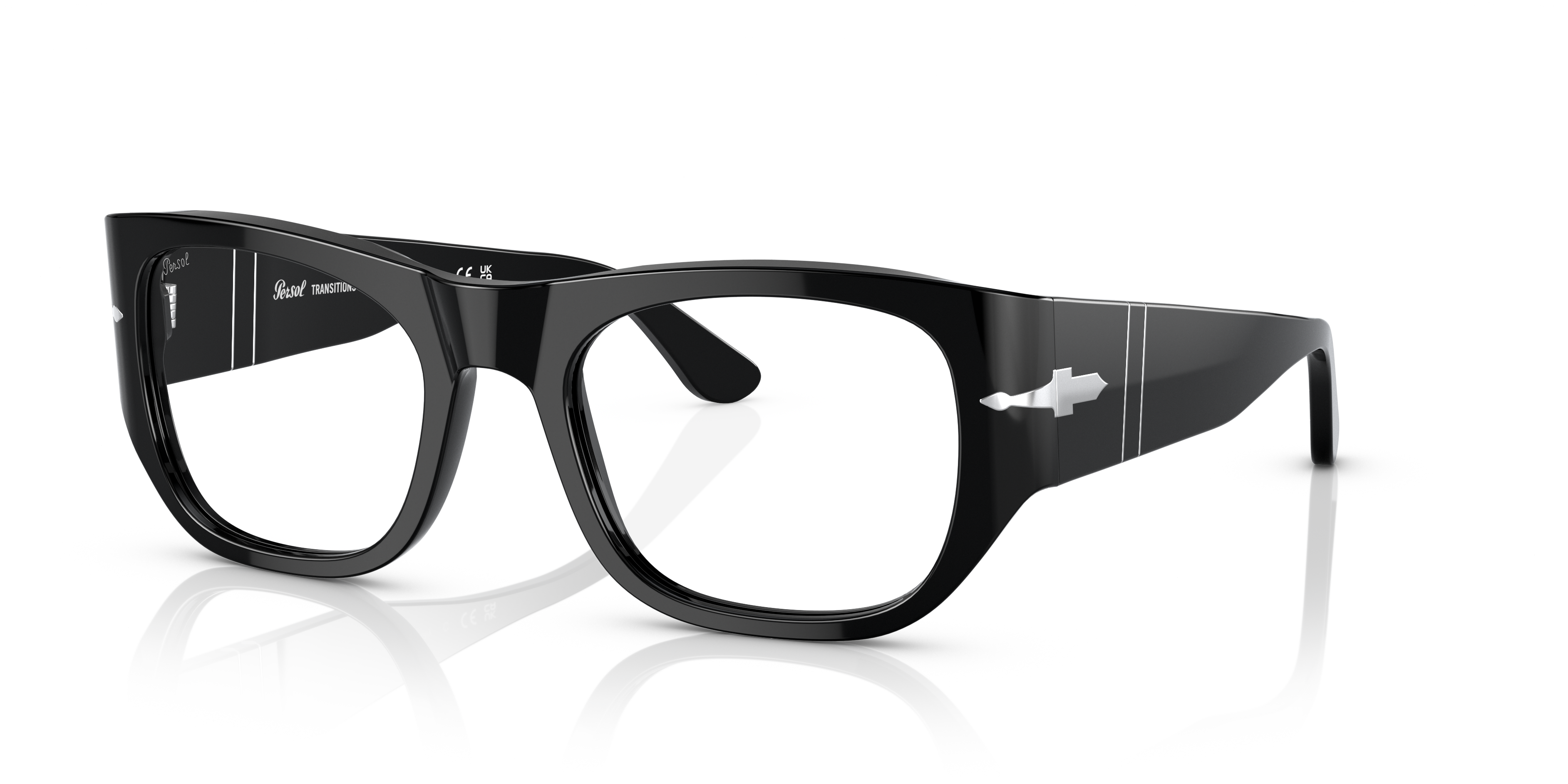 Persol PO3308S - Transitions® with Black Frame and Grey Lenses