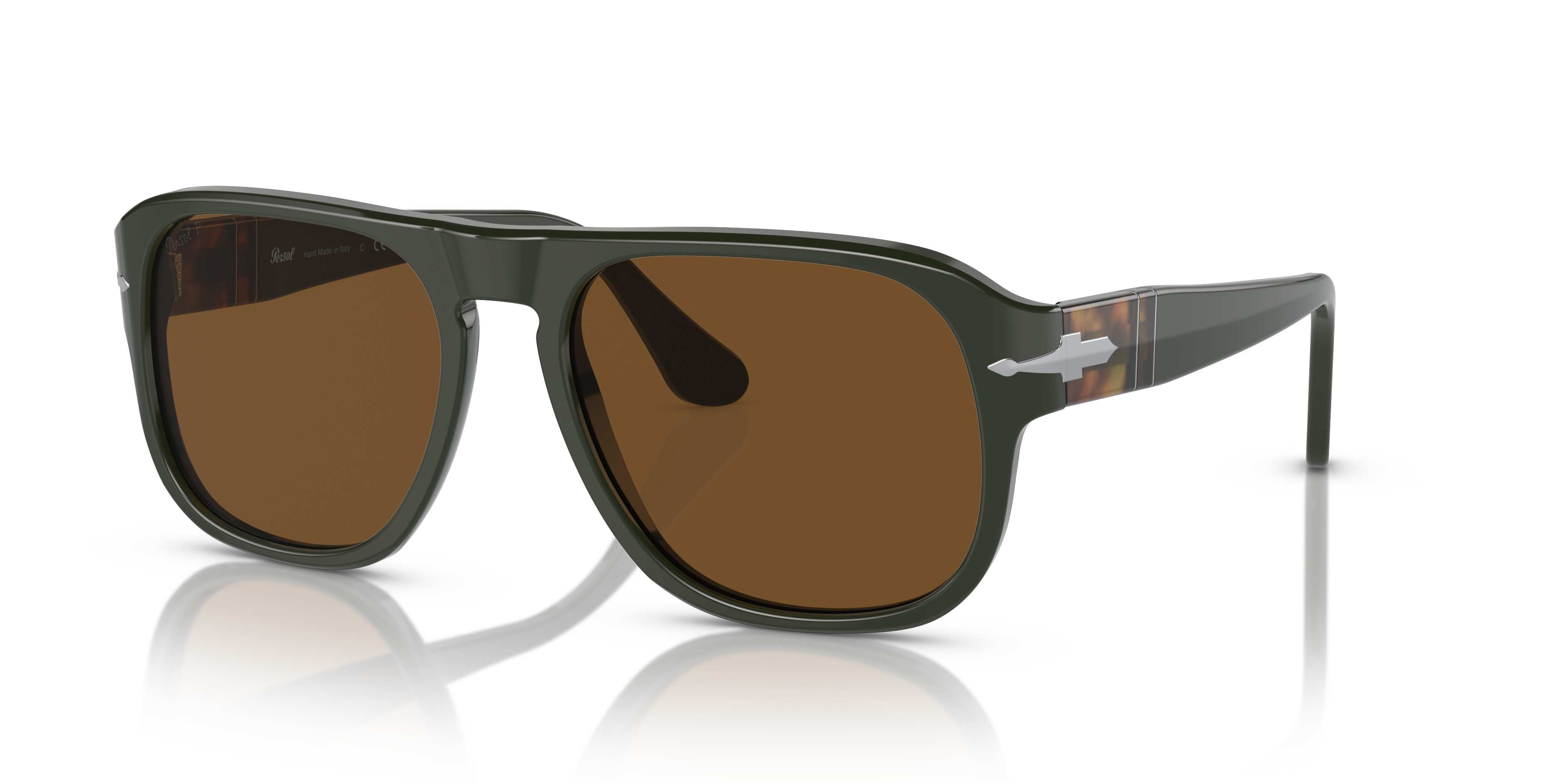 Persol PO3310S - Jean with Matte Dark Green Frame and Brown Lenses