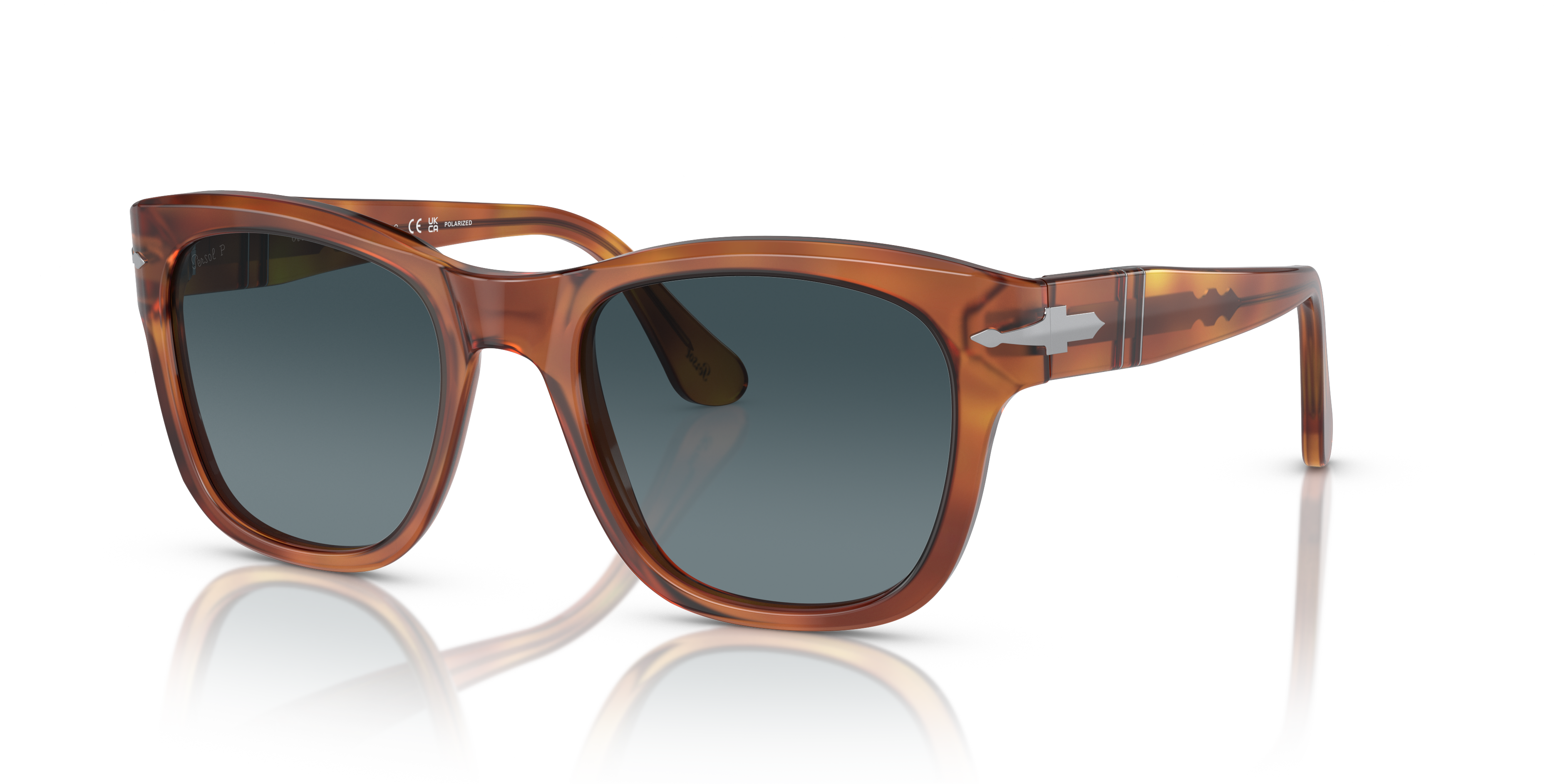 Persol PO3313S with Terra Di Siena Frame and Blue Lenses | Persol® US