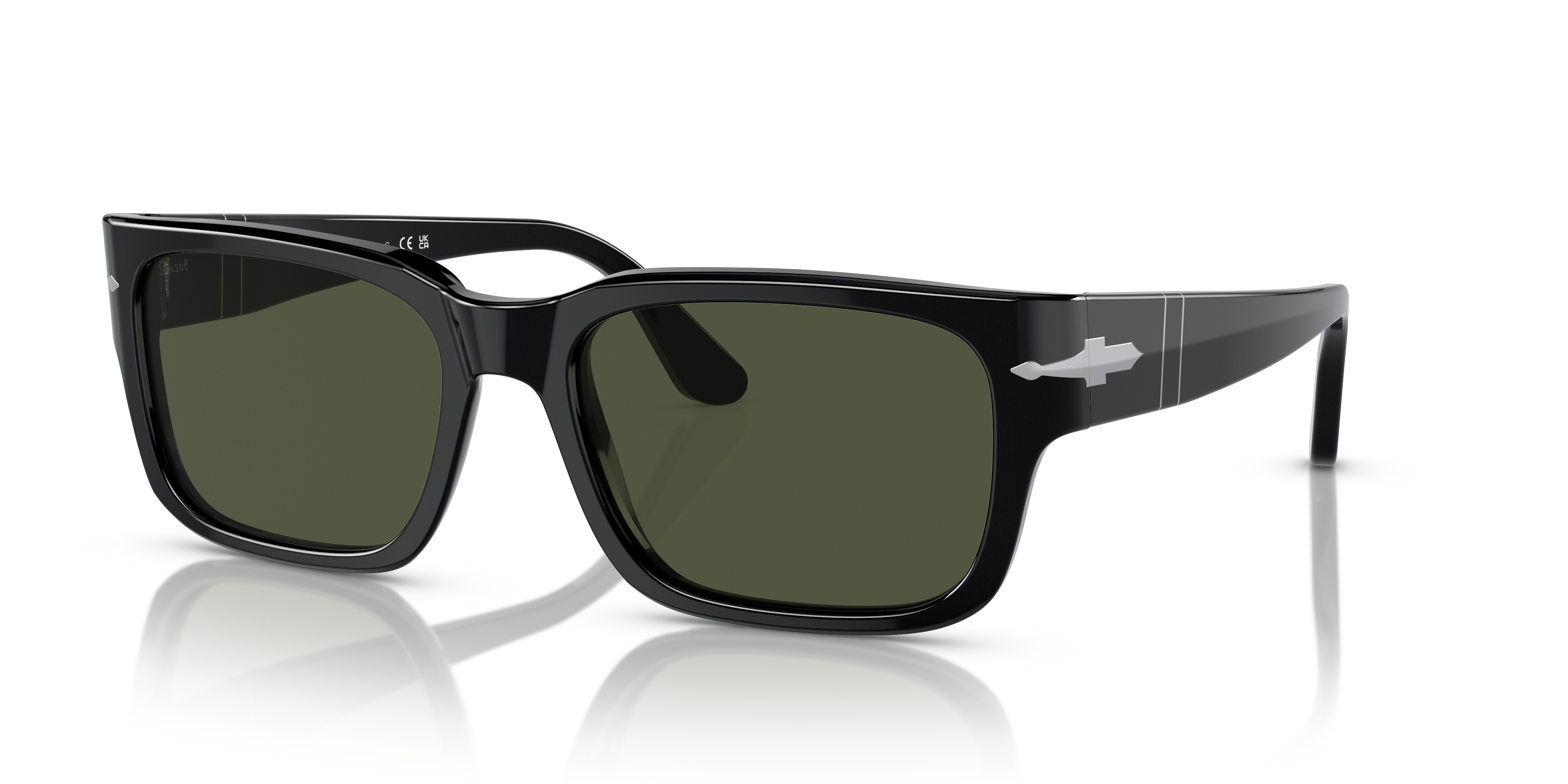 Persol PO3315S with Black Frame and Green Lenses | Persol® US