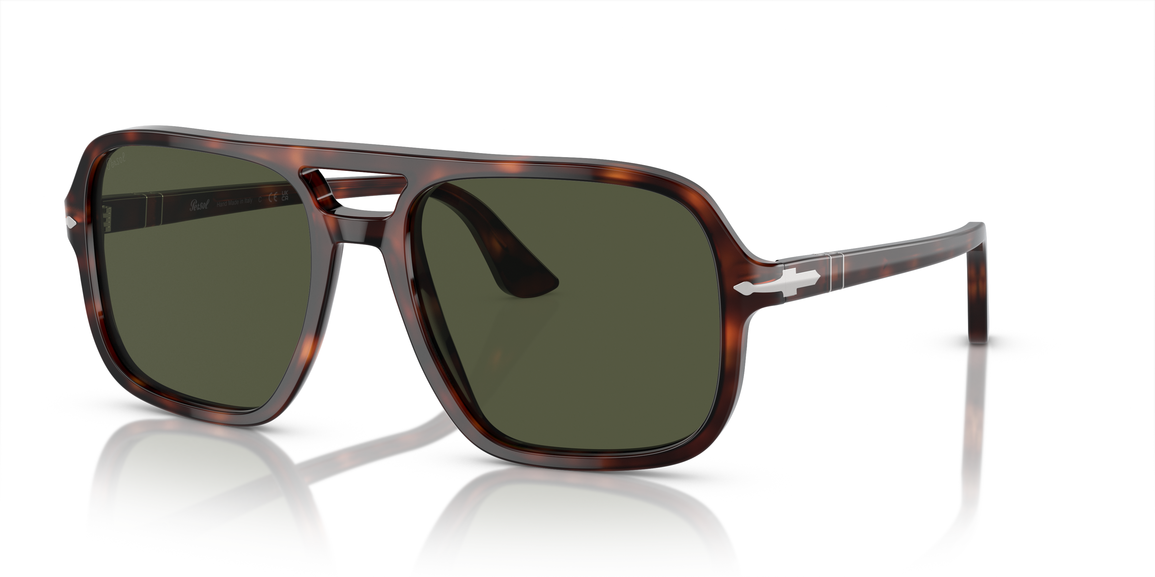 Persol PO3328S with Havana Frame and Green Lenses | Persol® US