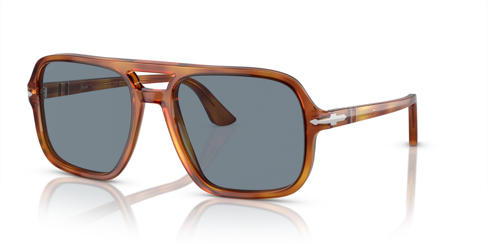 Persol PO3328S with Terra Di Siena Frame and Blue Lenses | Persol® US