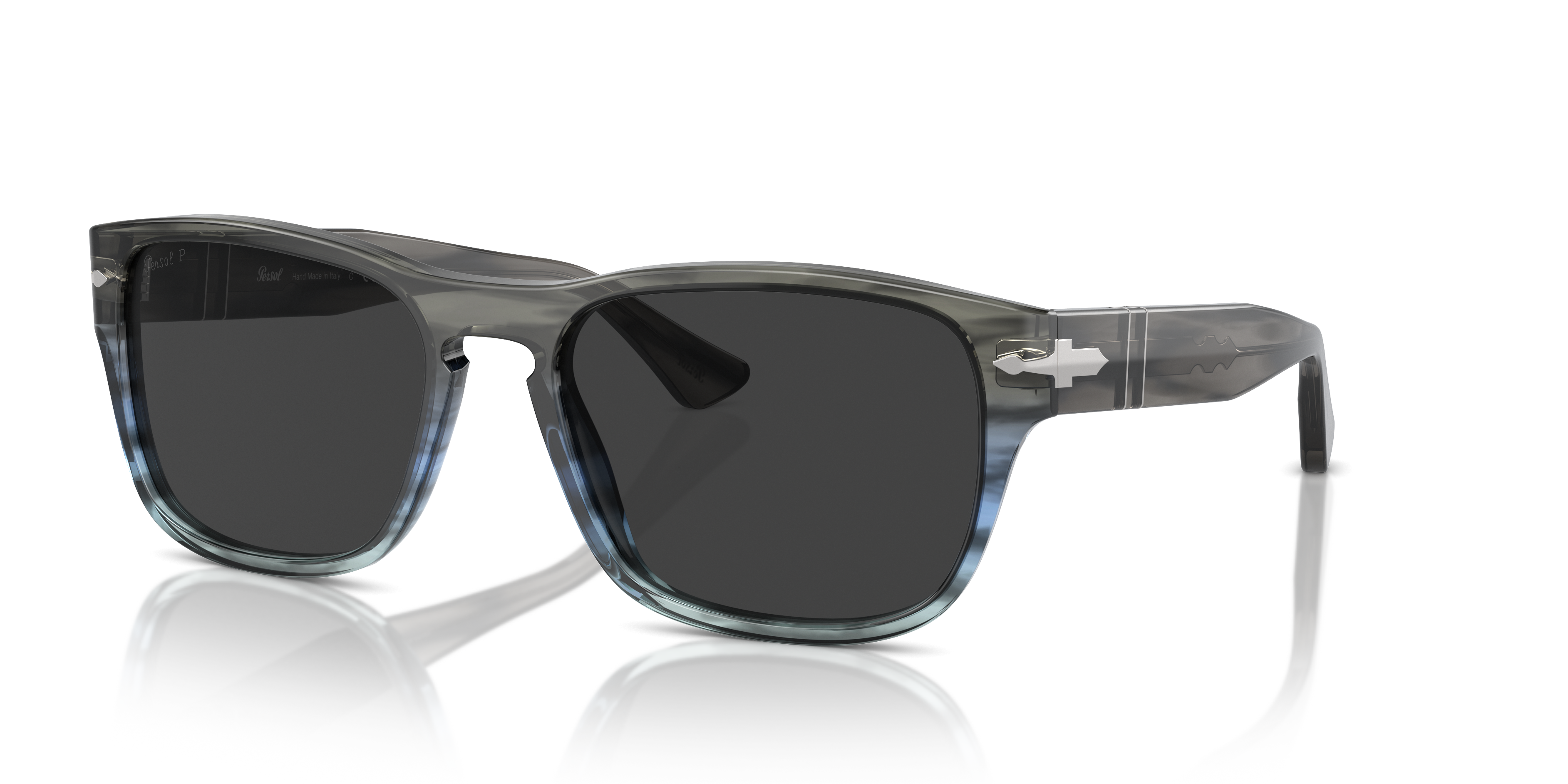 Persol PO3341S with Striped Grey Gradient Blue Frame and Grey