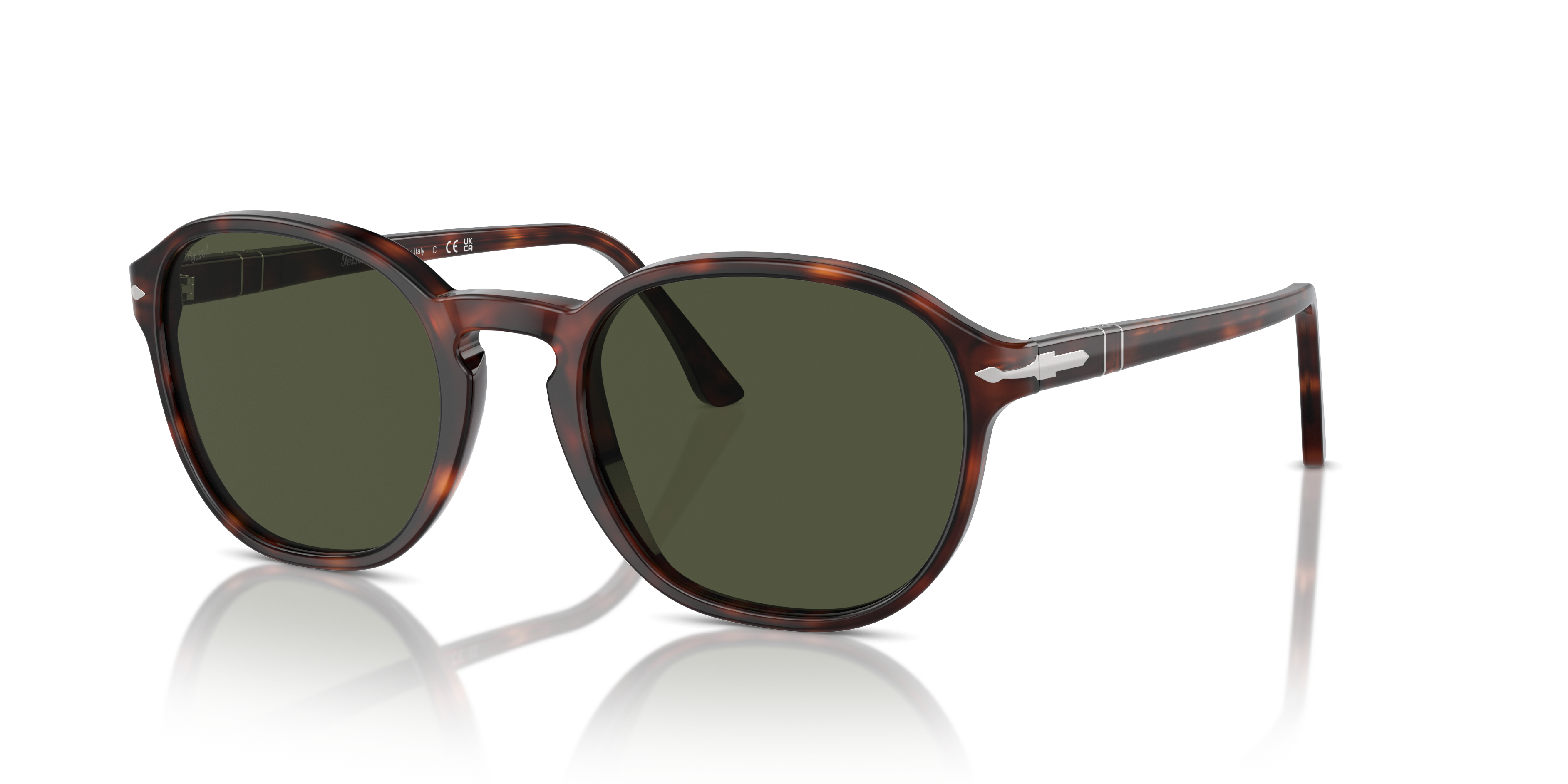 Persolペルソールサングラス（Havana×Crystal Green） Persol PO3343S with Havana Frame and Green Lenses | Persol® AE