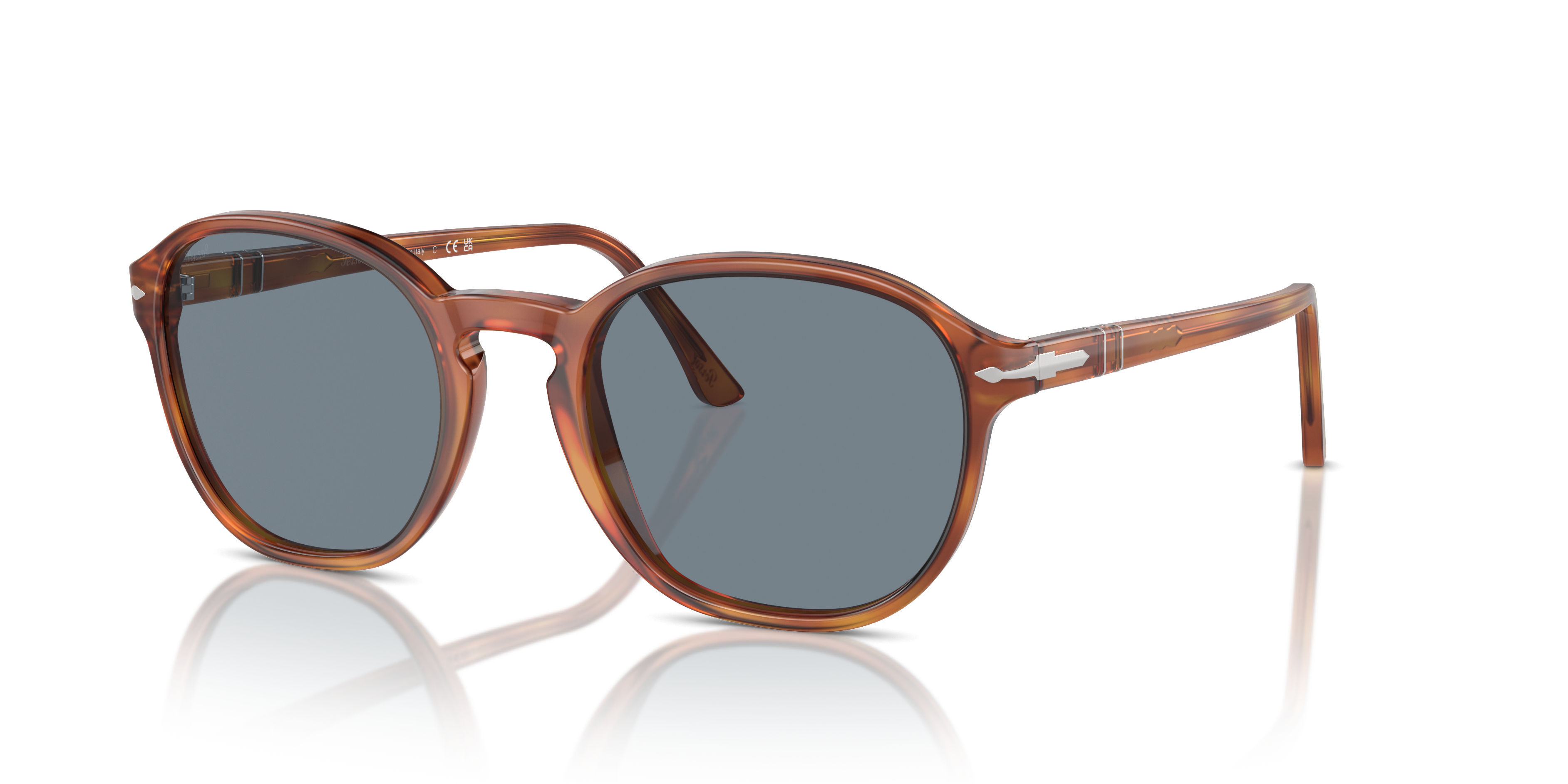 Persol PO3343S with Terra Di Siena Frame and Blue Lenses | Persol® US