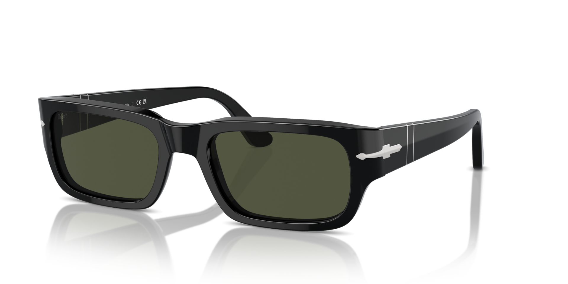 Persol Adrien with Black Frame and Green Lenses | Persol® US
