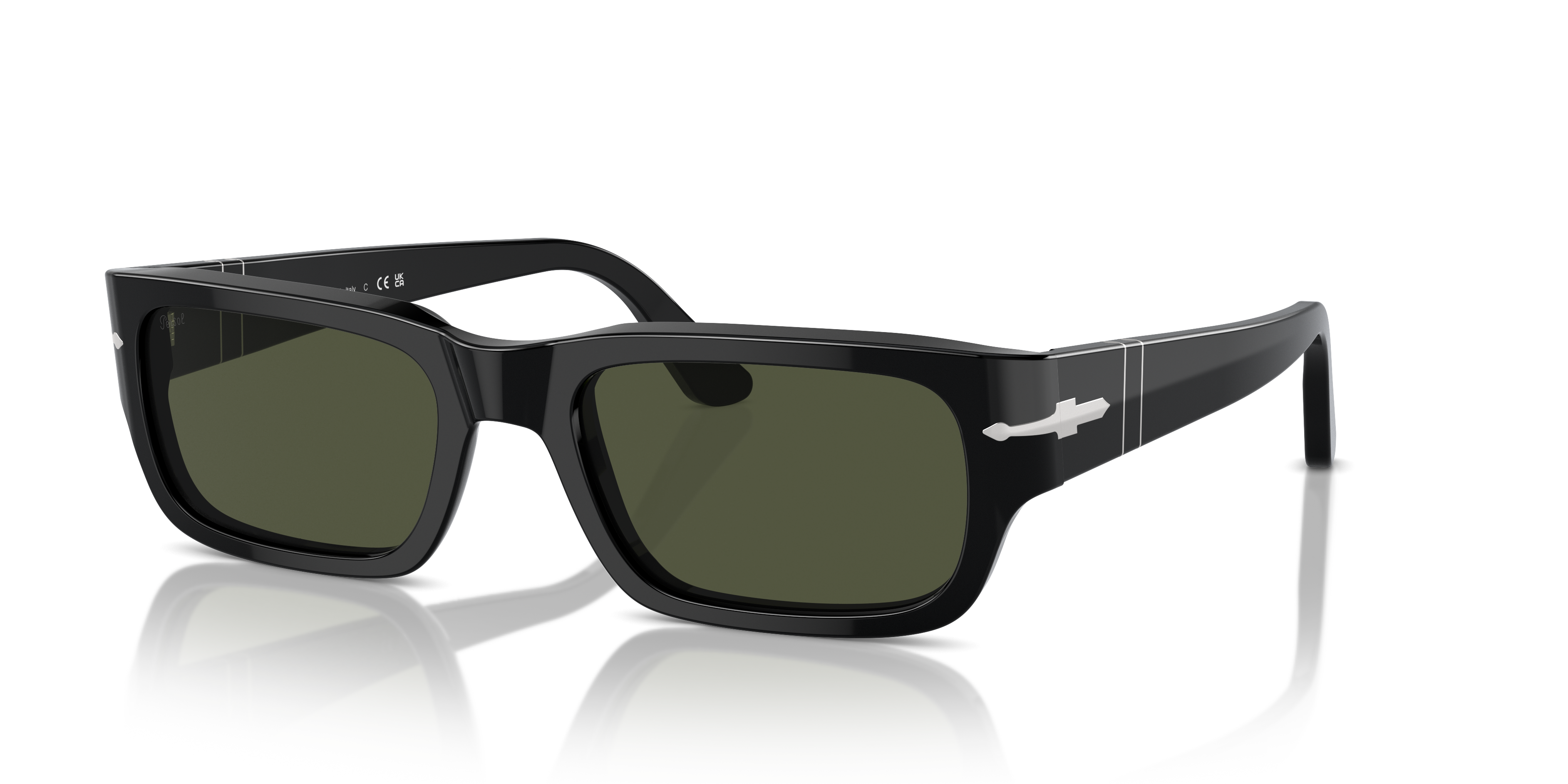 Persol Adrien with Black Frame and Green Lenses | Persol® US