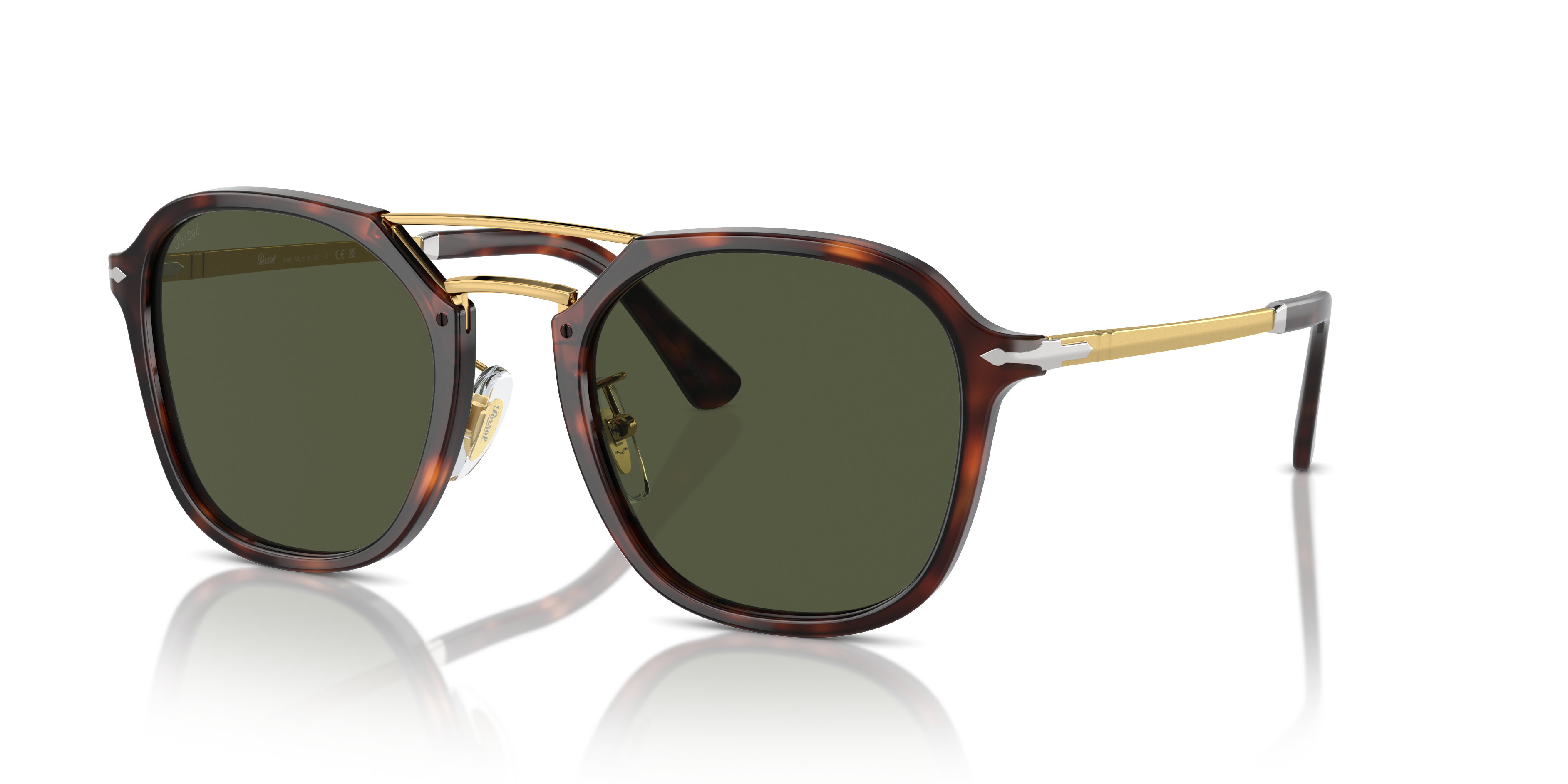 Persol PO3352S with Havana Frame and Green Lenses | Persol® US