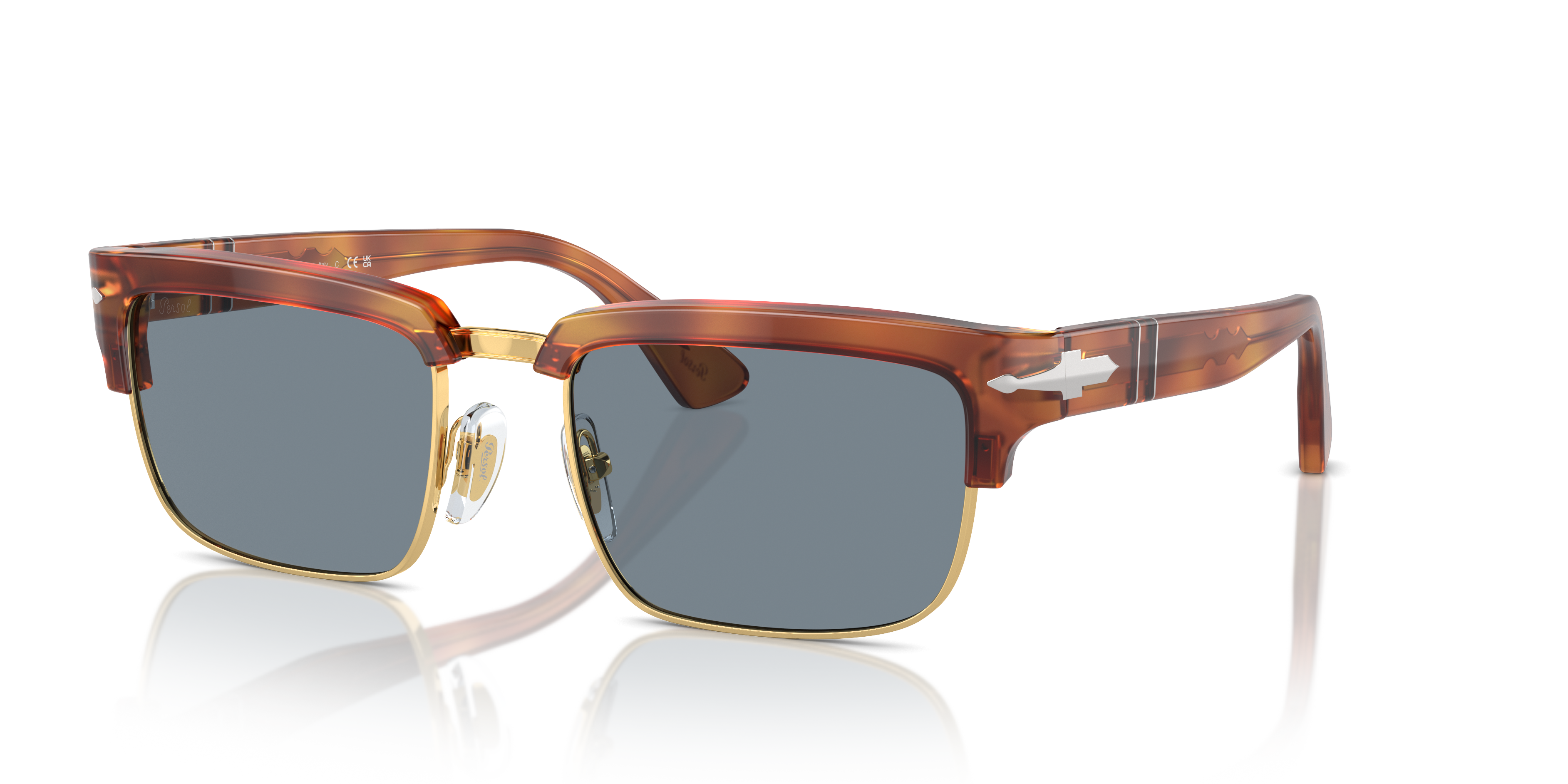 Persol PO3354S with Terra Di Siena Frame and Blue Lenses | Persol® US