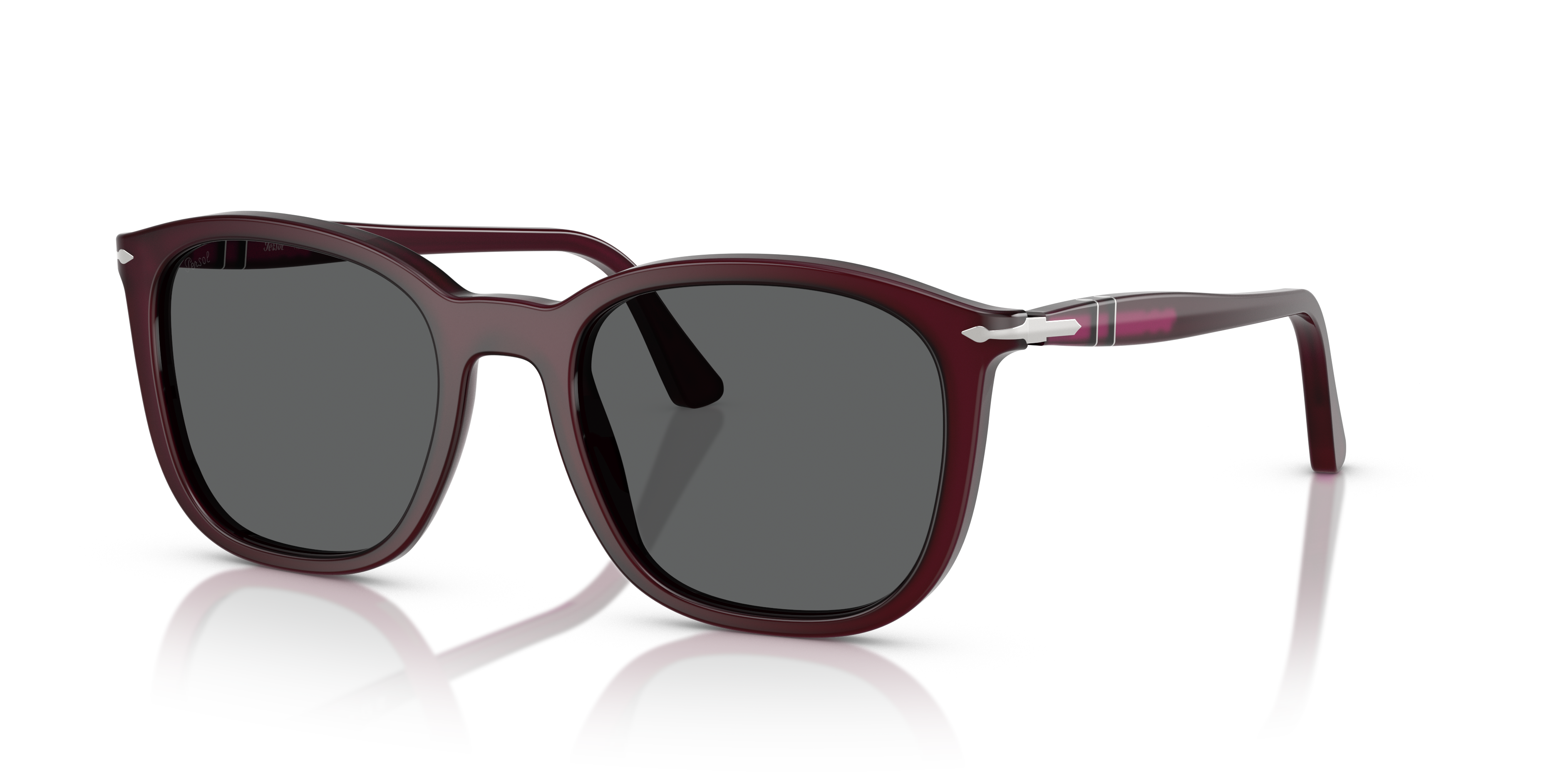 Persol PO3355S with Milky Plum Frame and Grey Lenses | Persol® US