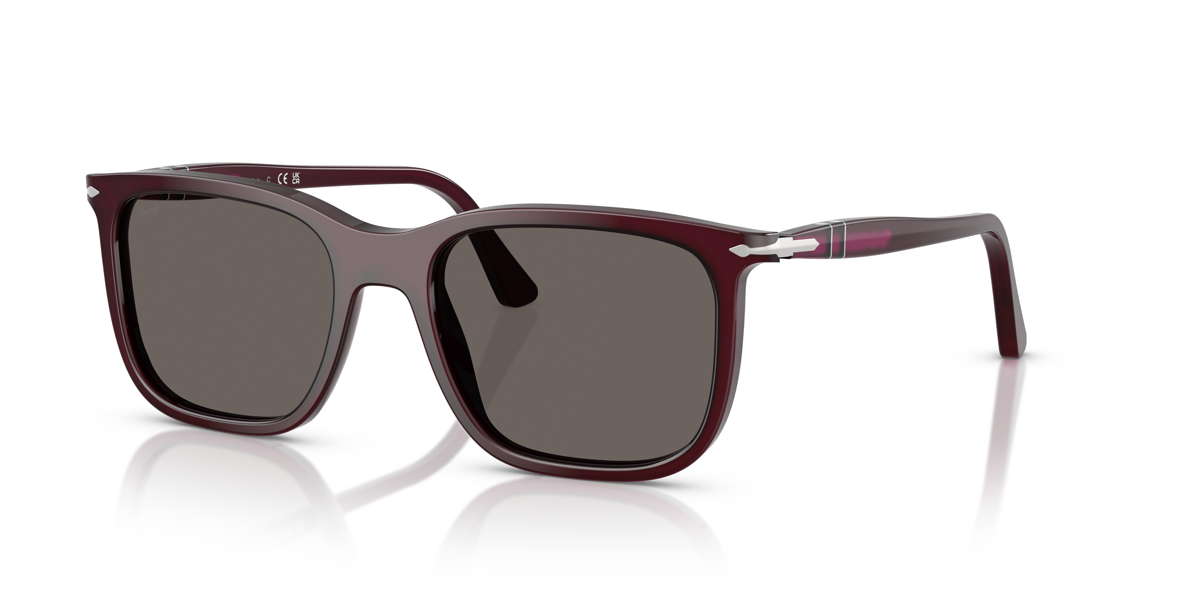 Persol PO3357S - Renzo with Milky Plum Frame and Grey Lenses