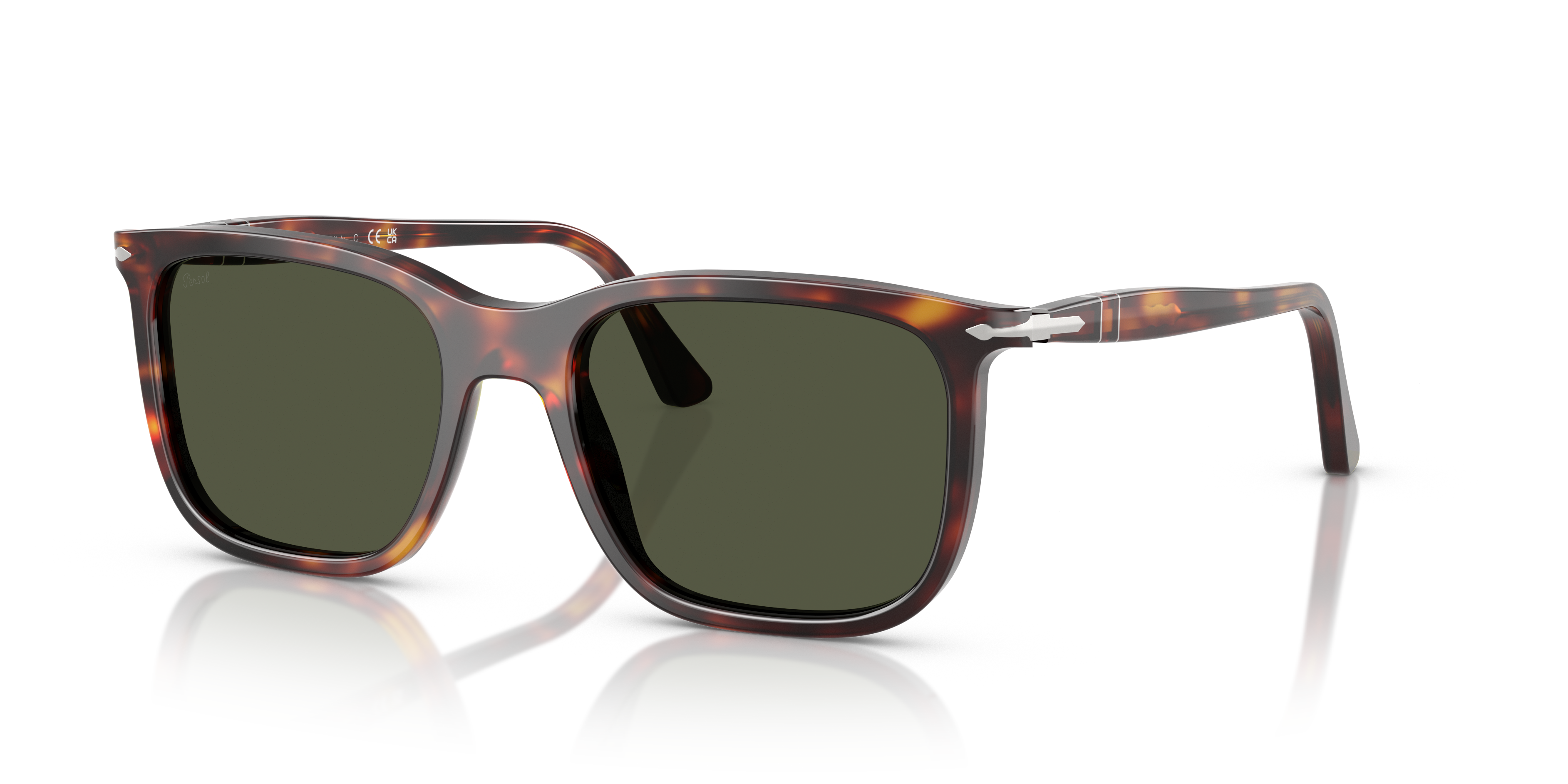 Persol PO3357S - Renzo with Havana Frame and Green Lenses | Persol® US Persol PO3357S - Renzo with Havana Frame and Green Lenses | Persol® US